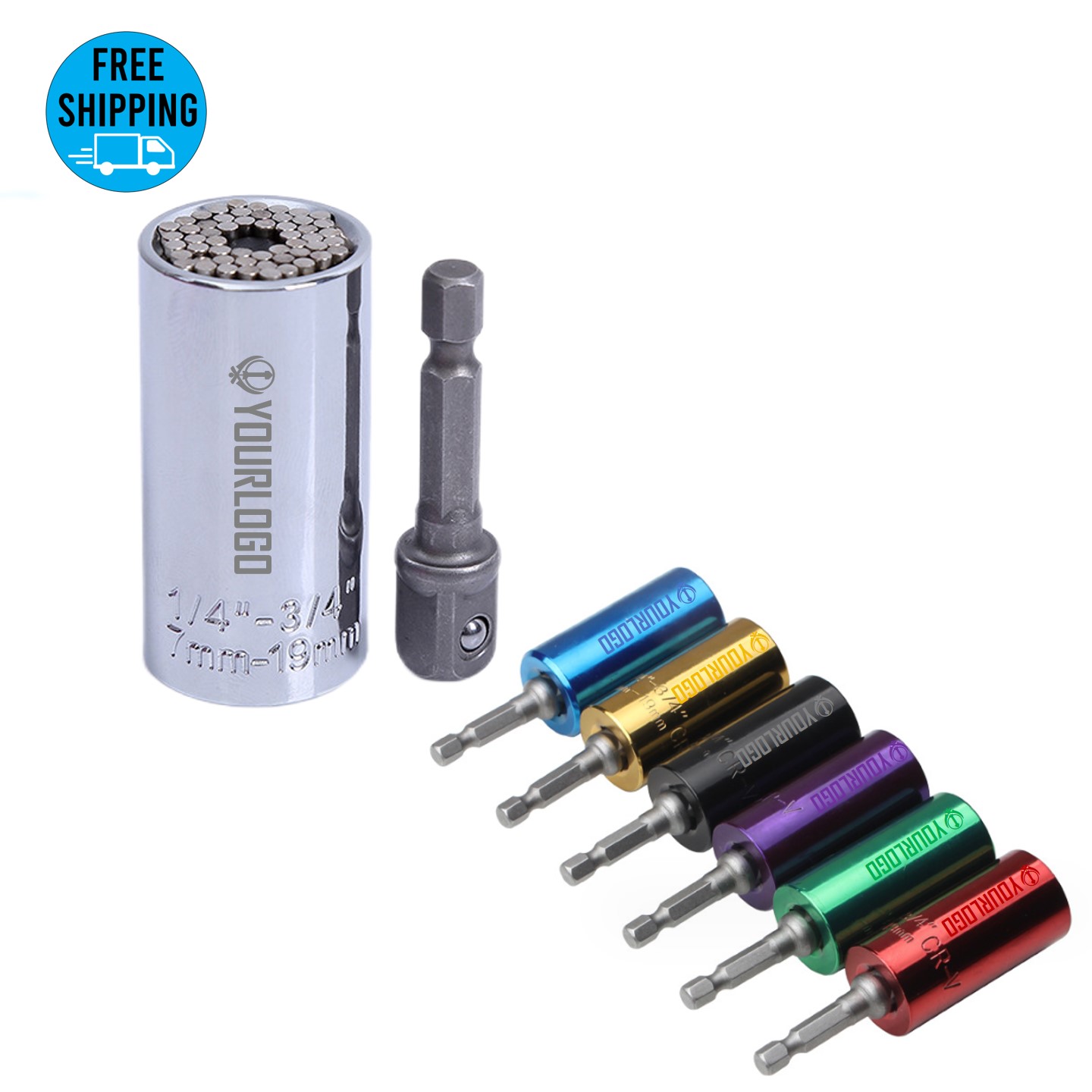 Super Universal Socket Wrench Set with Power Drill Adapter 5