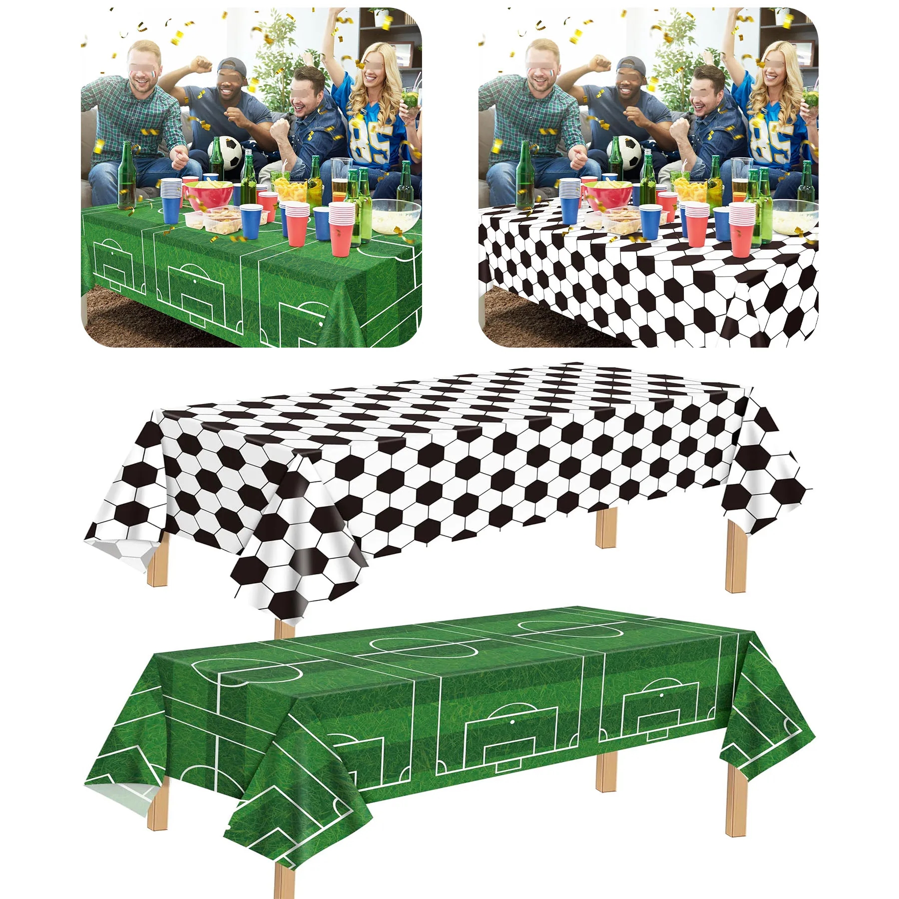 Soccer Party Decorations Tablecloth 2