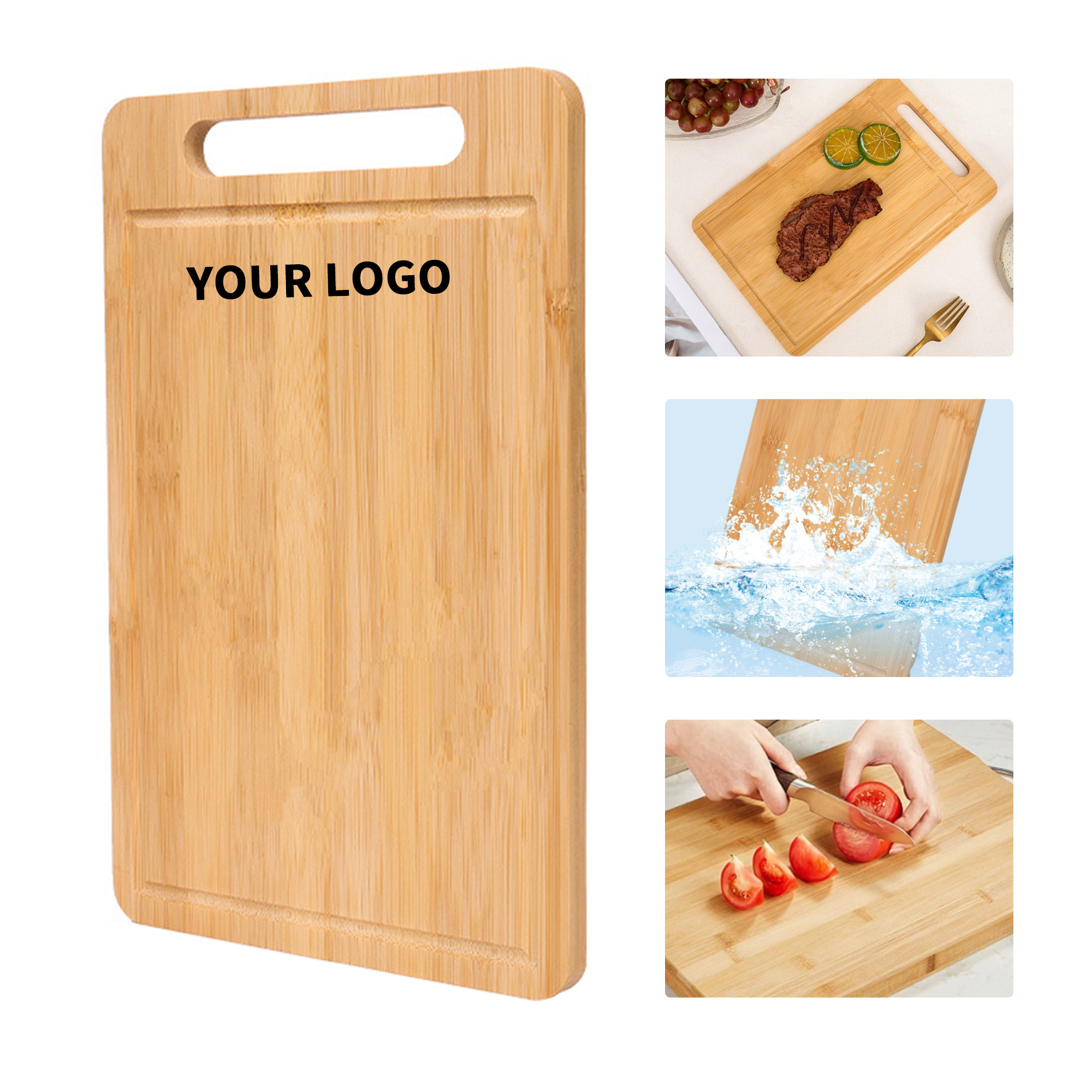 Natural Wood Kitchen Chopping Board With Hanging Hole 1