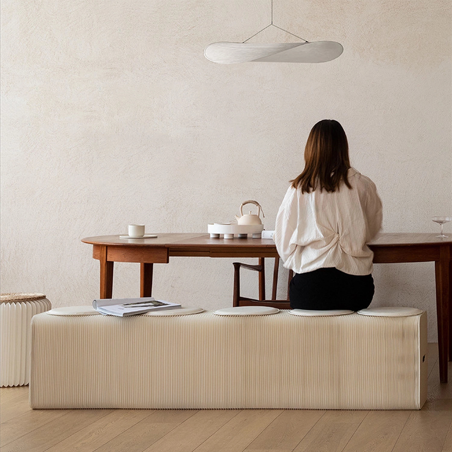 Modern Design Accordin Folding Kraft Paper Bench 2