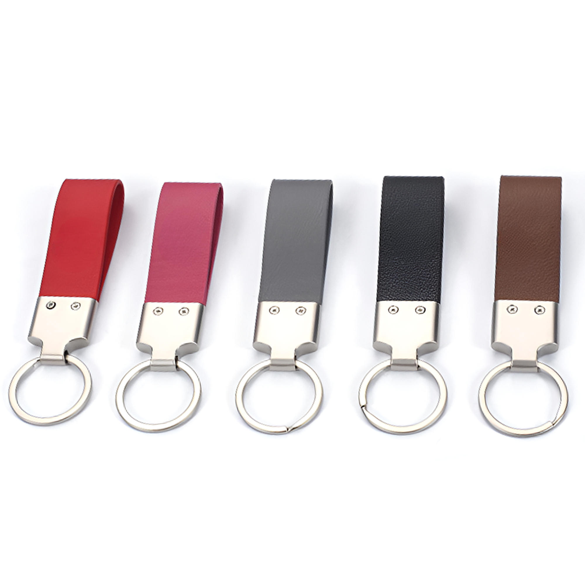 MOQ 50 PCS Stylish Leather Keychain 4