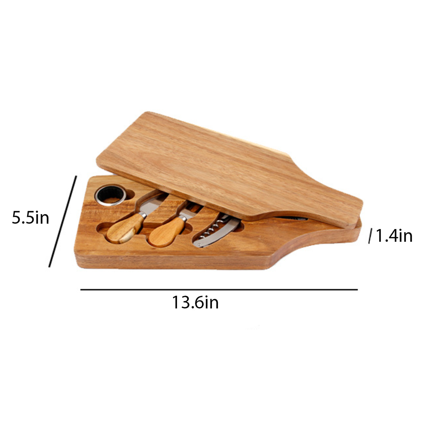 7 Piece Bamboo Wine & Cheese Charcuterie Board Set 4