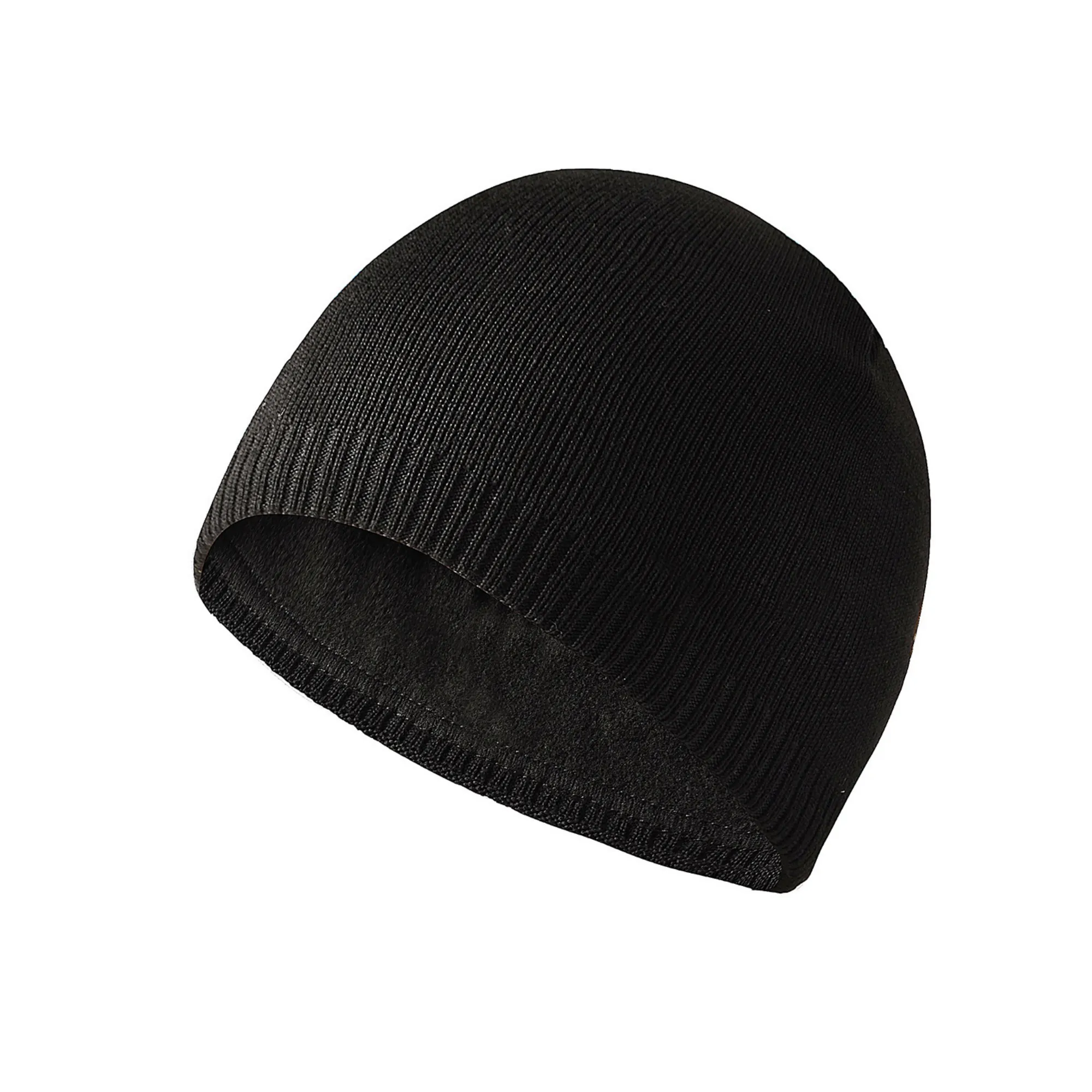 Warm Straight-Edge Outdoor Knitted Fleece Slouchy Beanie 5