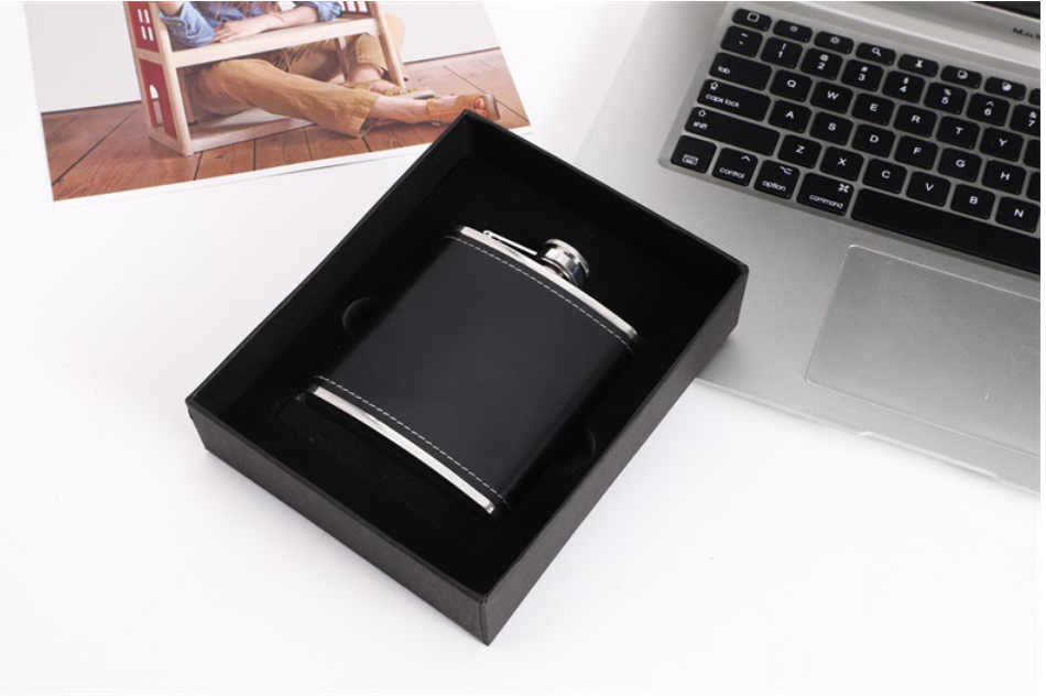 8 Oz Stainless Steel Flask, custom water bottle with logo imprint 3