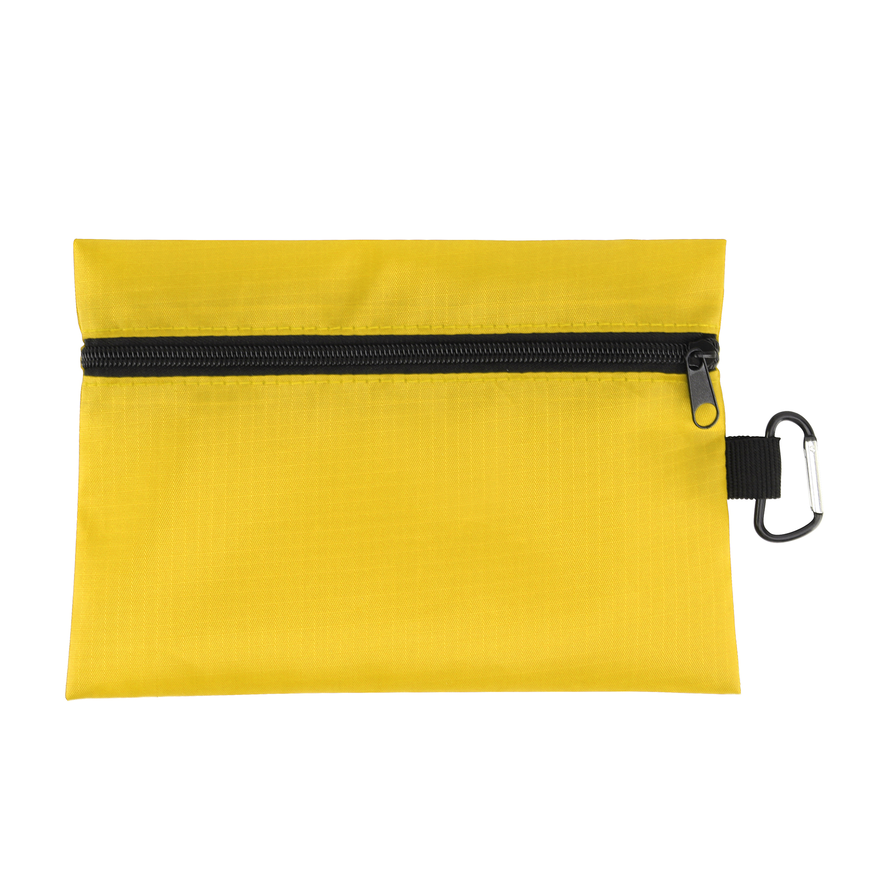 8.5" x 6" Ripstop Utility Zipper Pouch With Carabiner 1