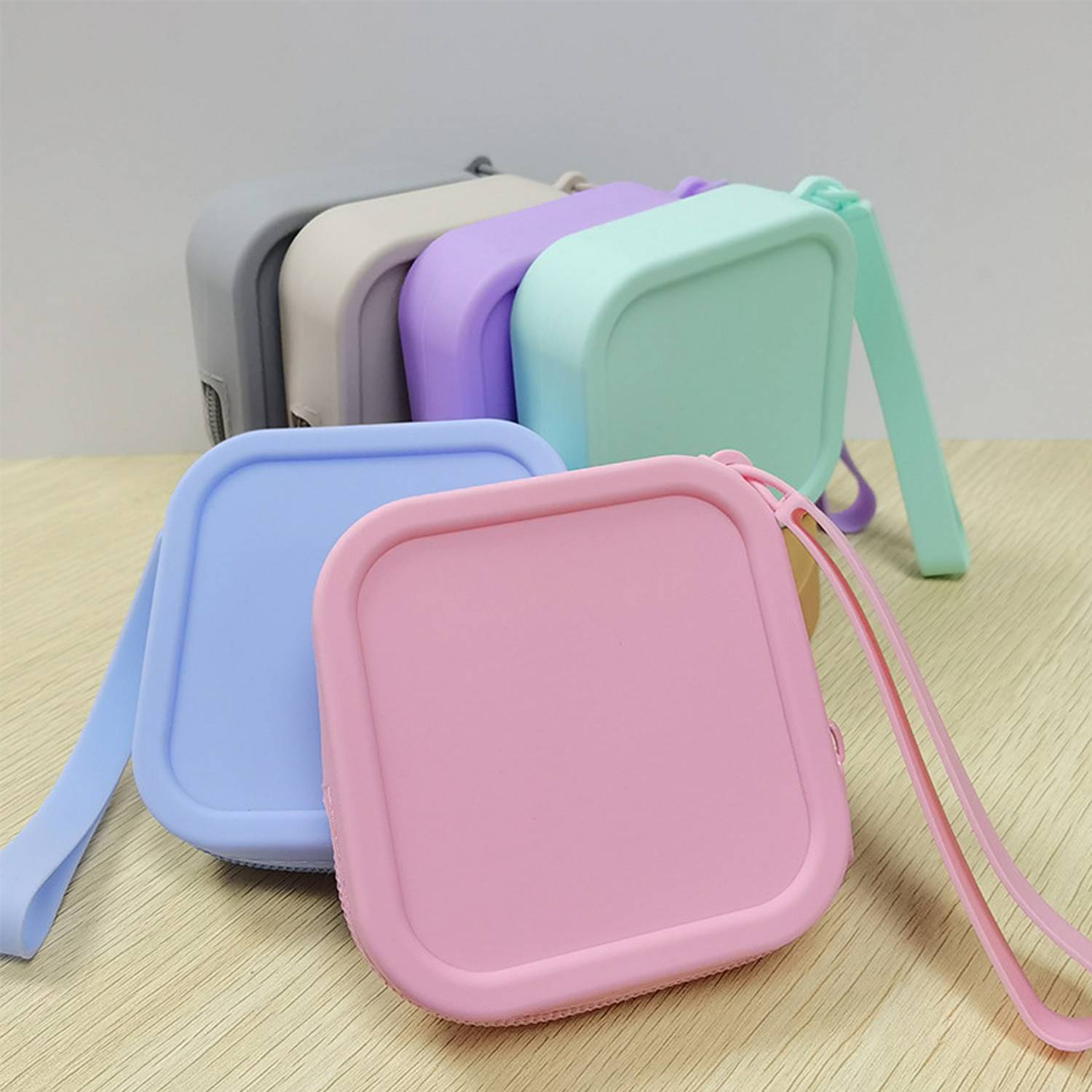 Cosmetics Lipstick Headphones Silicone Small Square Bag 2