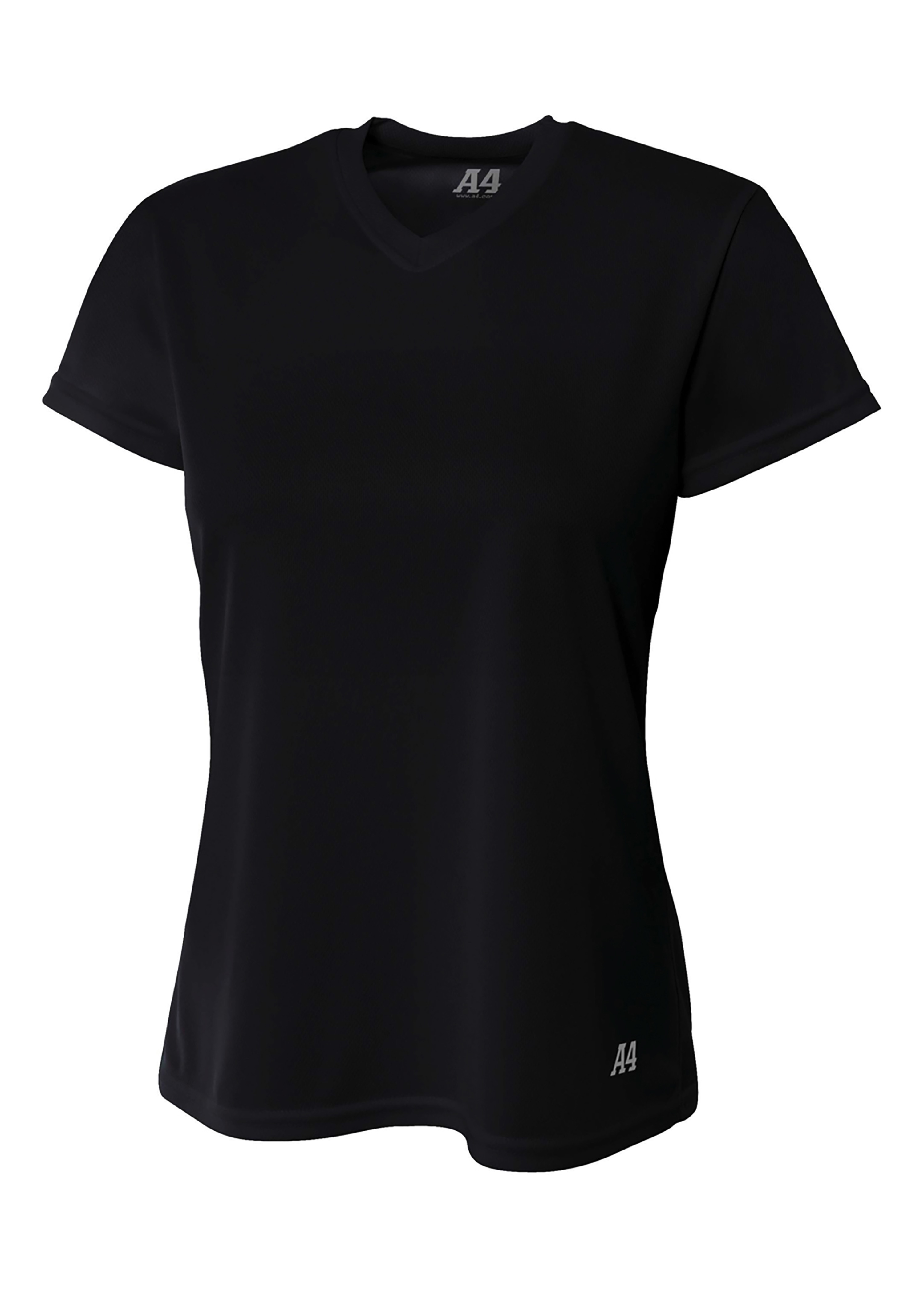 A4 Short Sleeve V-Neck Bird's Eye Mesh Tee 1