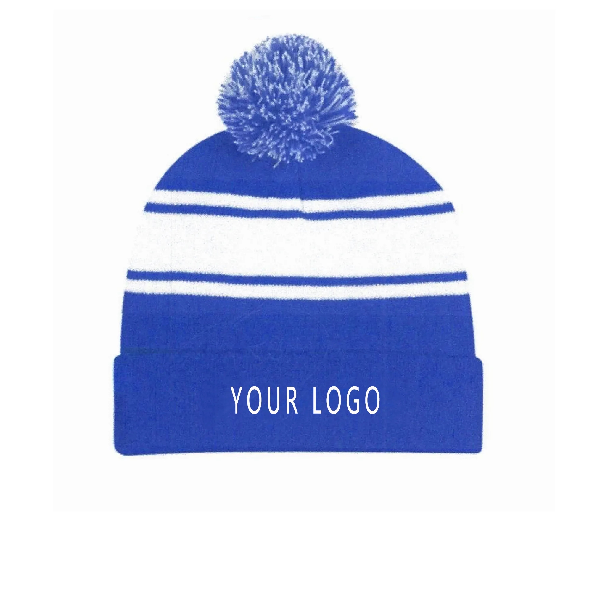 Jacquard Knit Beanie With Pom MOQ 100 3