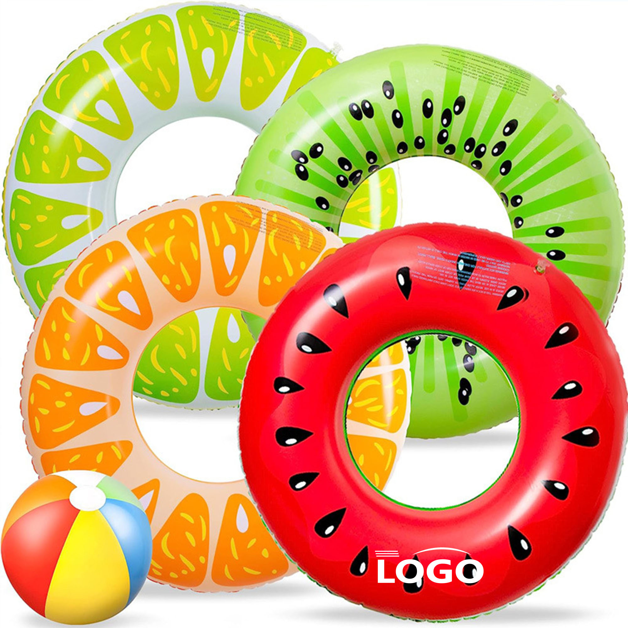 Fruit-Pattern Inflatable Swim Ring 4