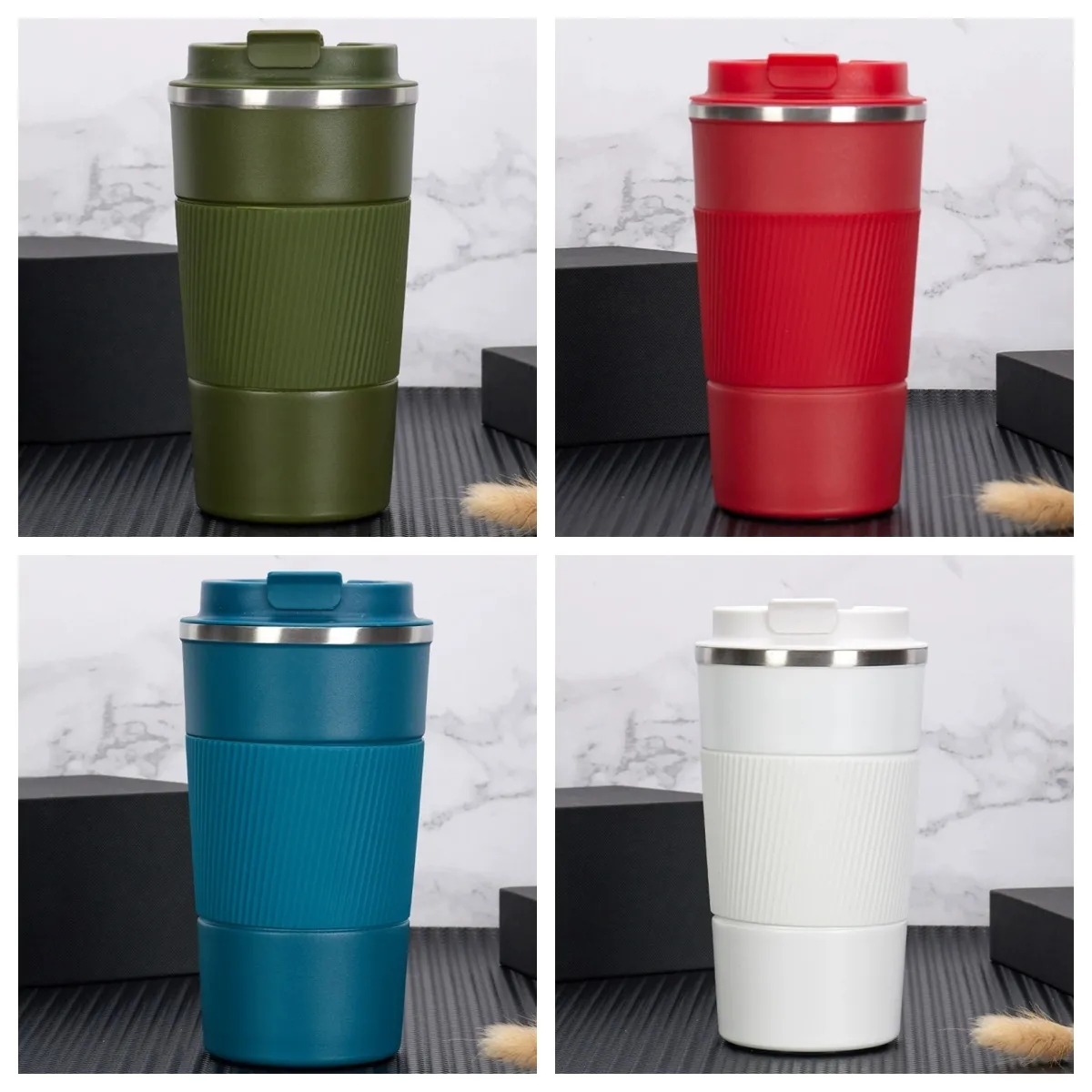 Custom Stainless Steel Travel Coffee Mug Leakproof Insulated 12oz 4