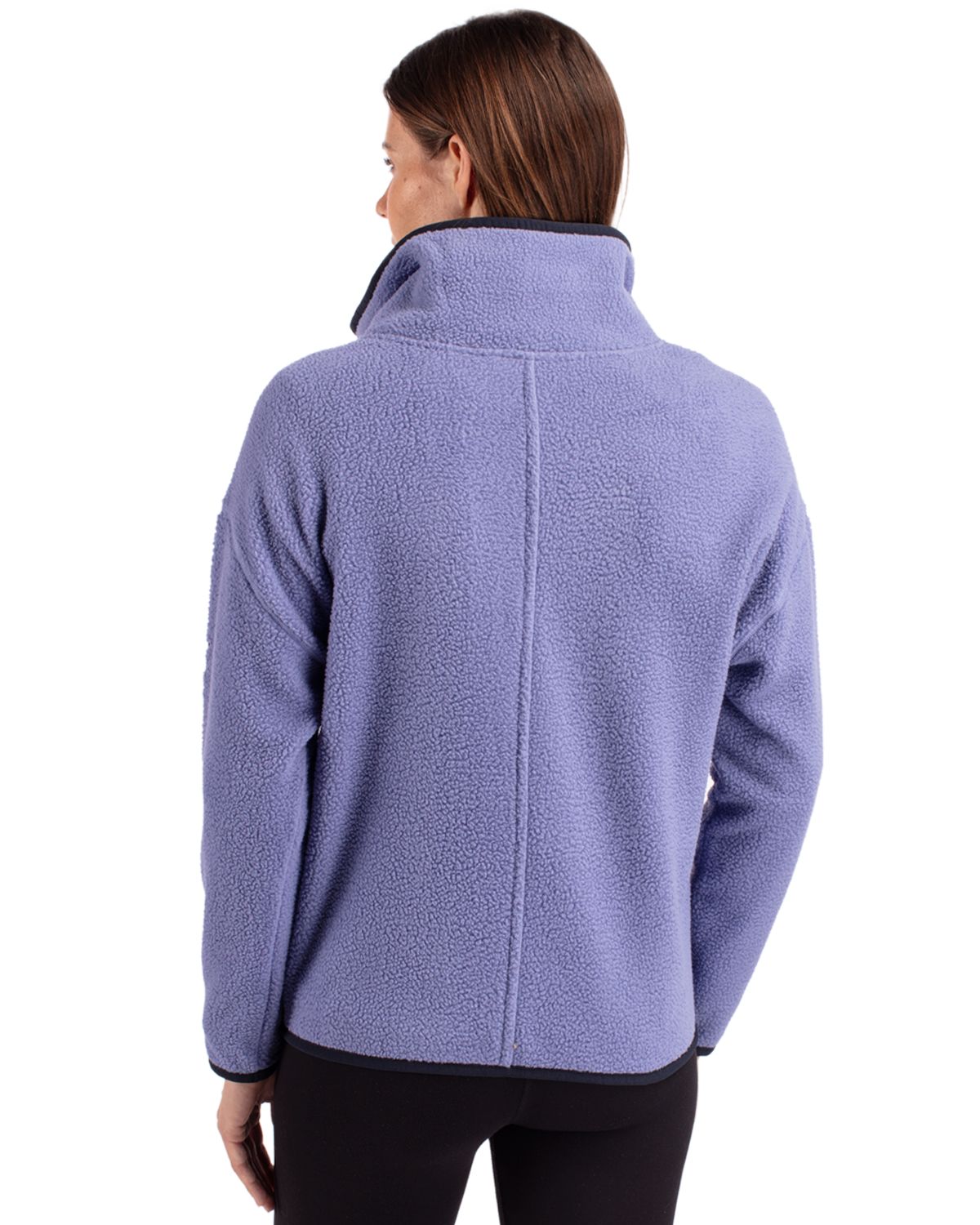 Cutter & Buck Cascade Epic Comfort Recycled Sherpa Fleece Womens Pullover Jacket 53