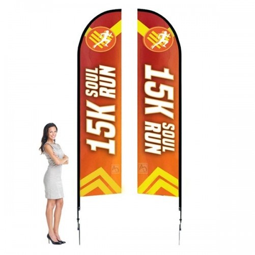 9' Double Sided Feather Flag Kit With Spike Base 3