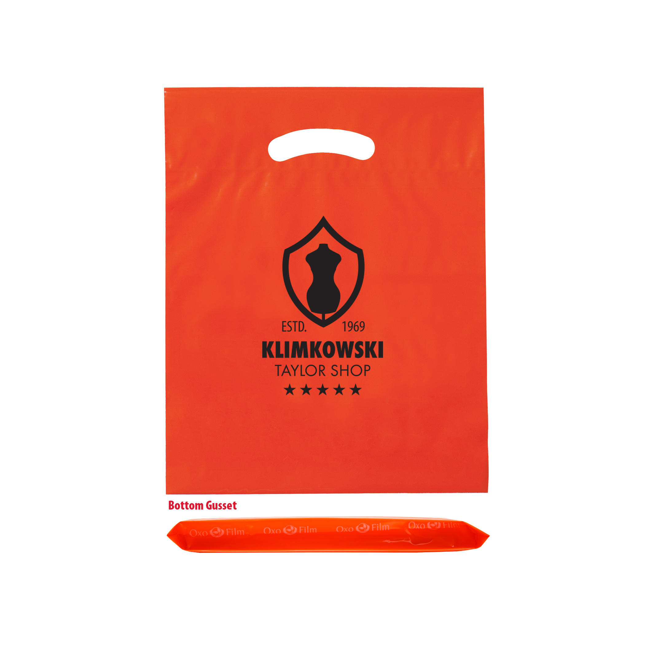 Oxo-Reusable Plastic Fold Over Die Cut Bag 11