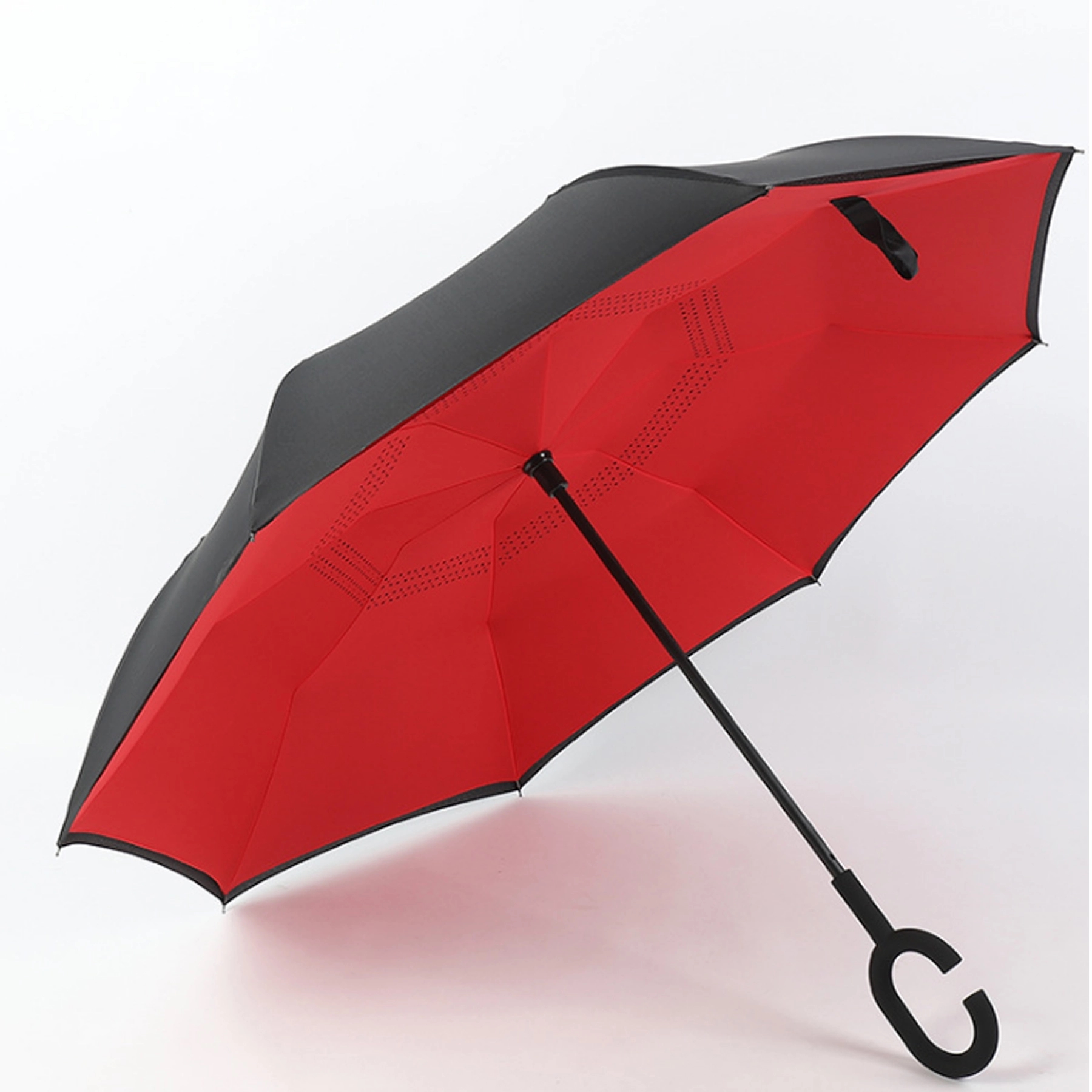 Reversed 190T Pongee C Shape Holder Double Layer Windproof 4 2