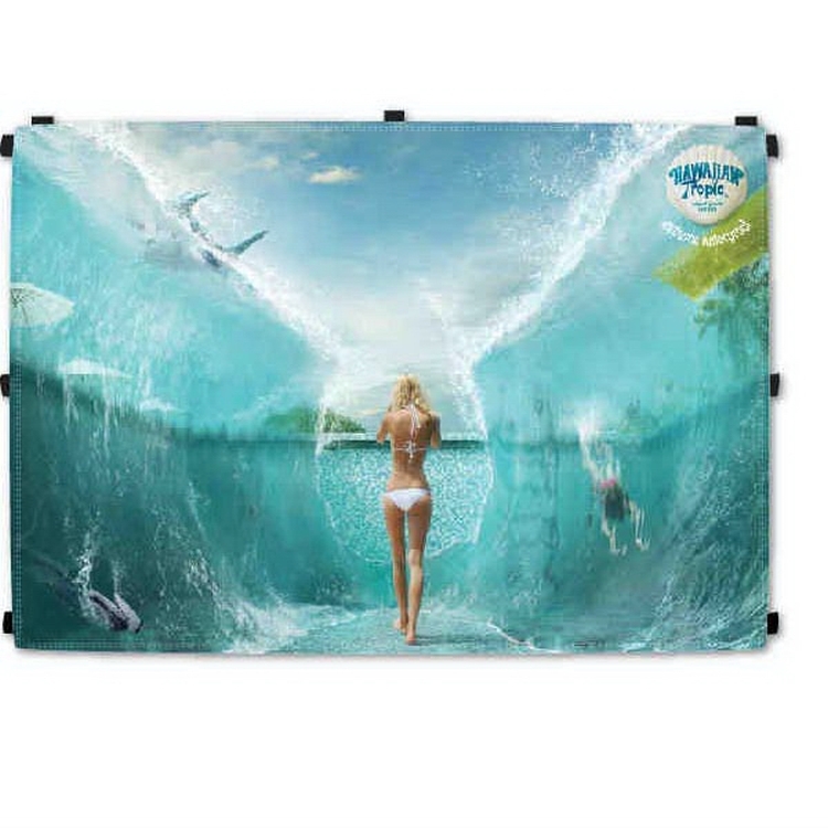 10 Foot Polyester Canopy Back Wall with Full Graphics 1