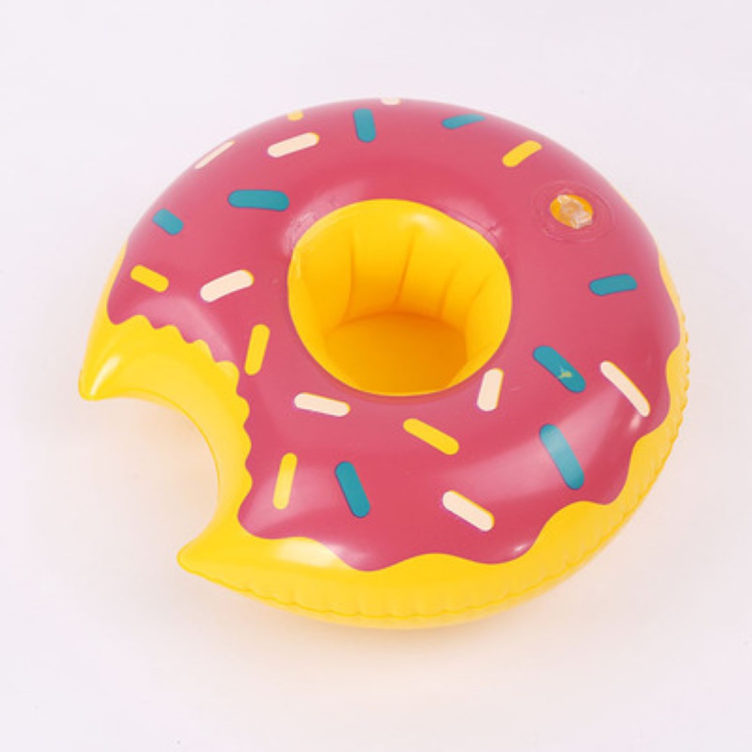 PVC Inflatable Floating Doughnut Cup Holder 2
