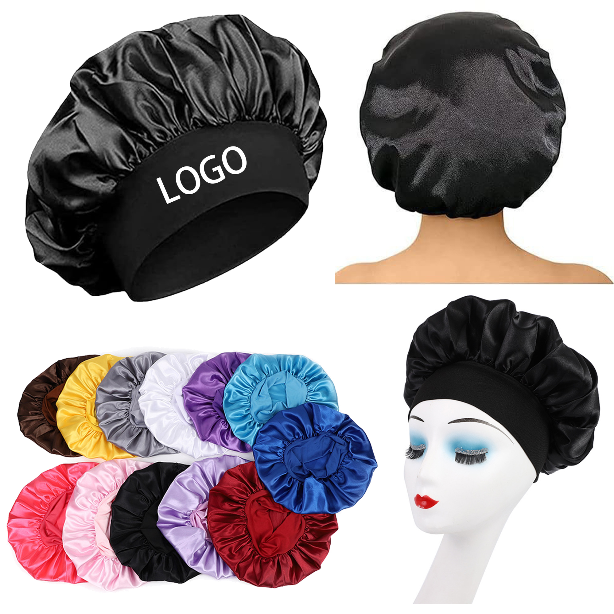 Adjustable Satin Night Cap 11