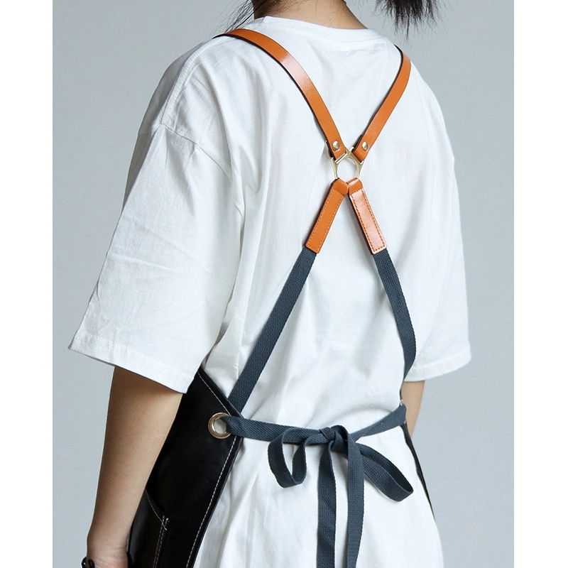 Custom PU Kitchen Apron with Large Pockets 7