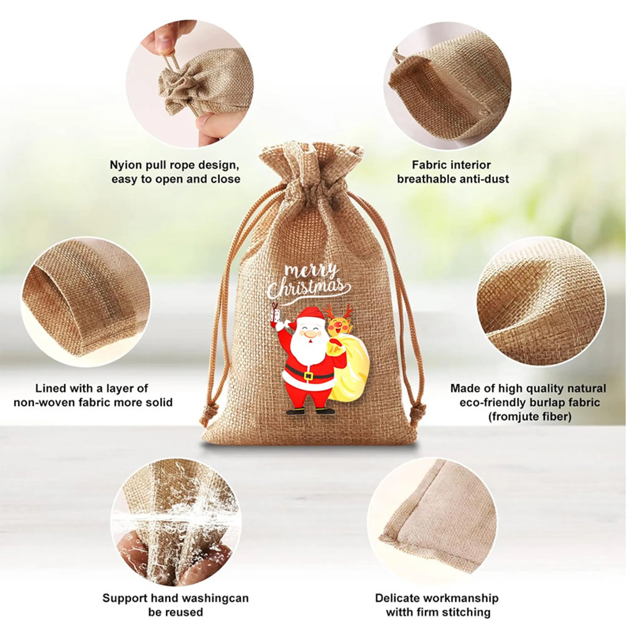 Christmas Drawstring Bags 5