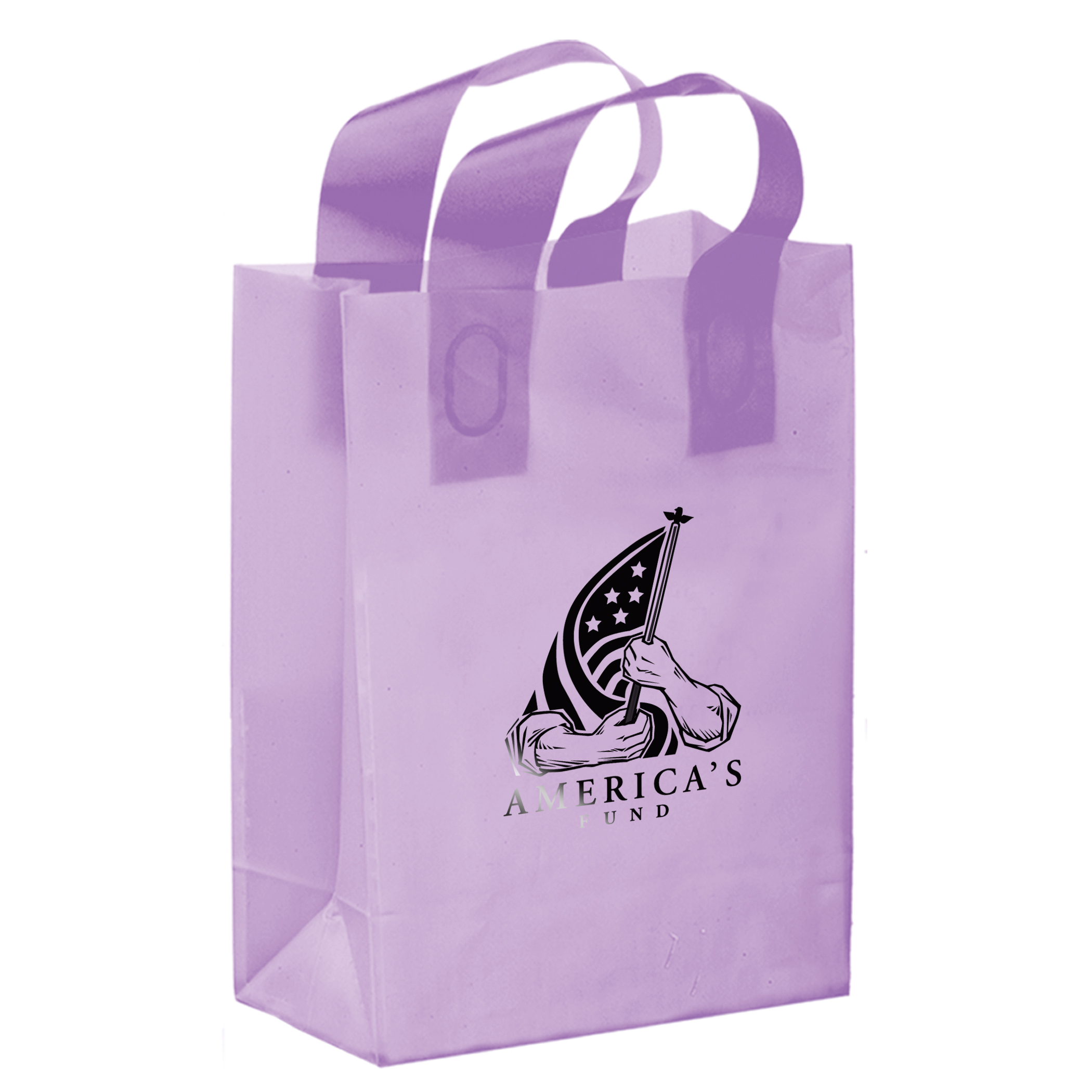 Color HDPE Frosted Soft Loop Shopper 7