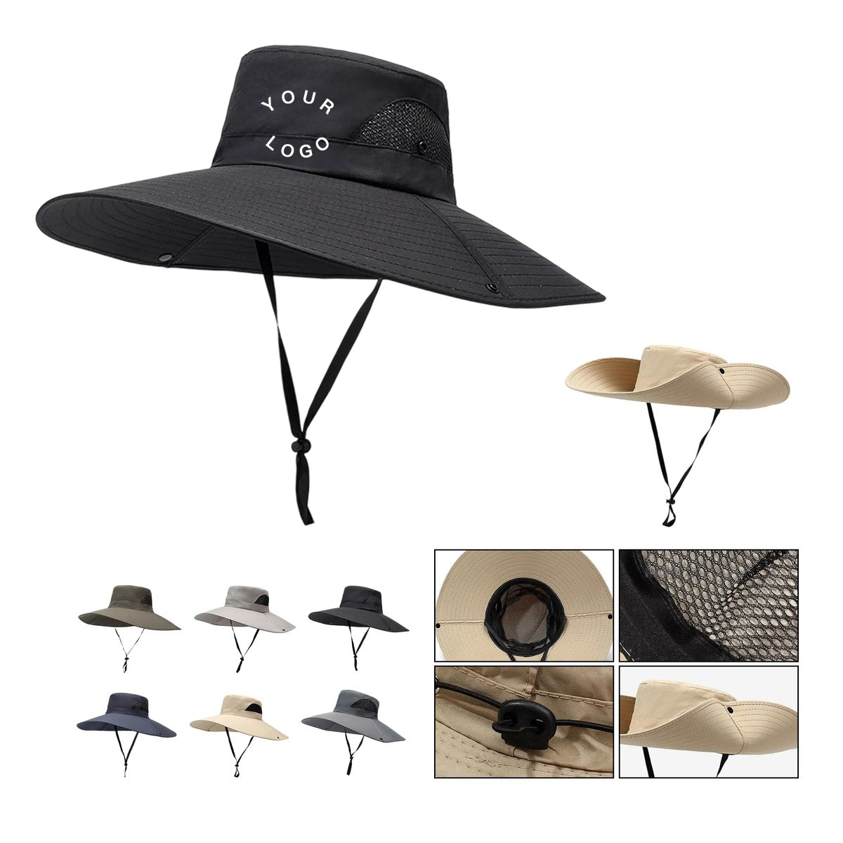 Durable Polyester Fishing Hat with Sun Coverage 2