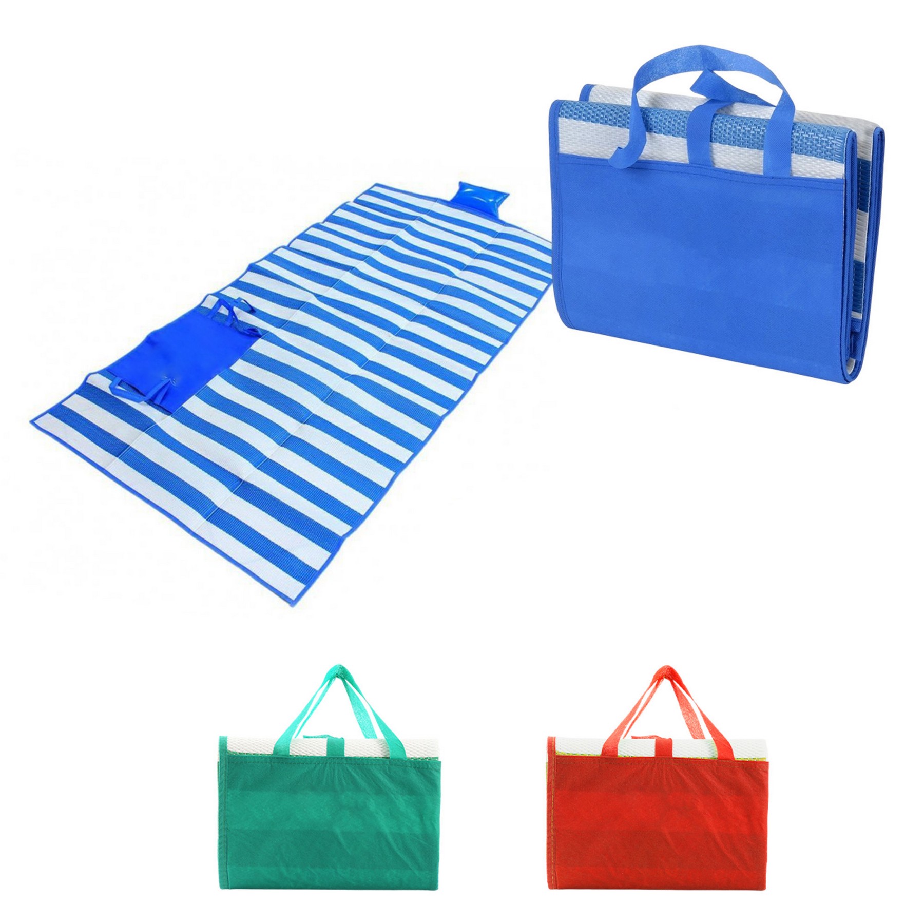 Folding Picnic Beach Mat W/Inflatable Pillow 5
