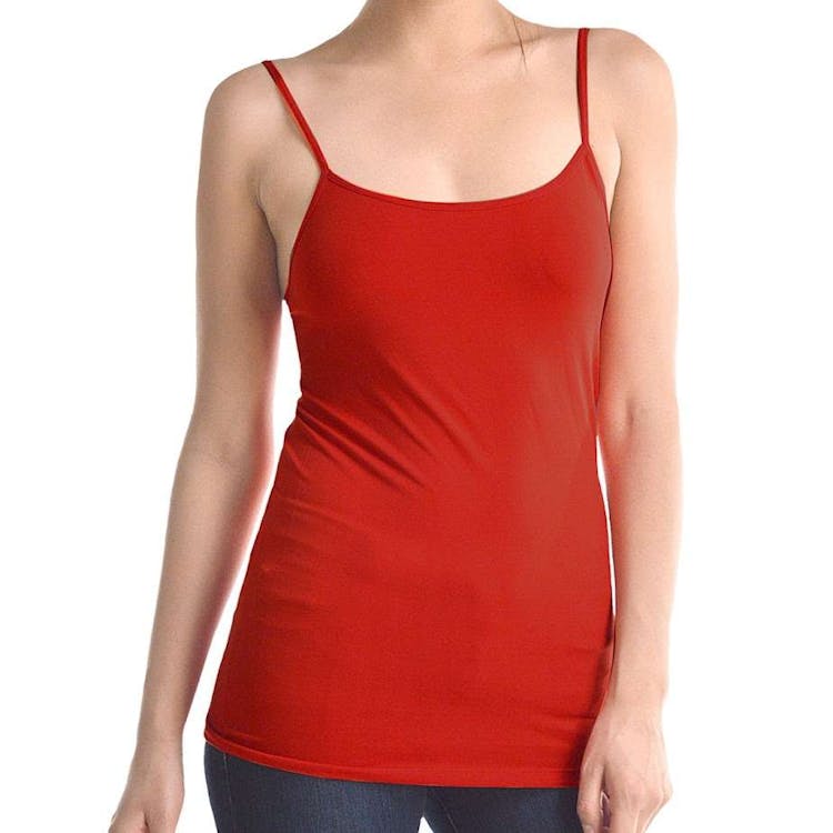Women's Camisoles - Red Poly One Size Fits Most 2