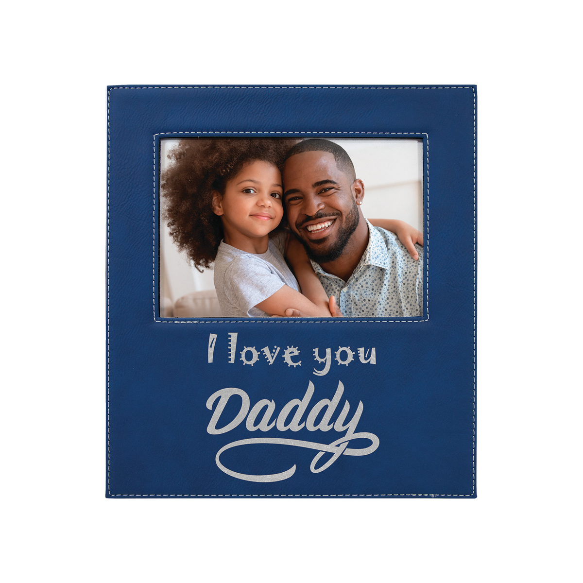 5" x 7" Blue & Silver Leatherette Photo Frame