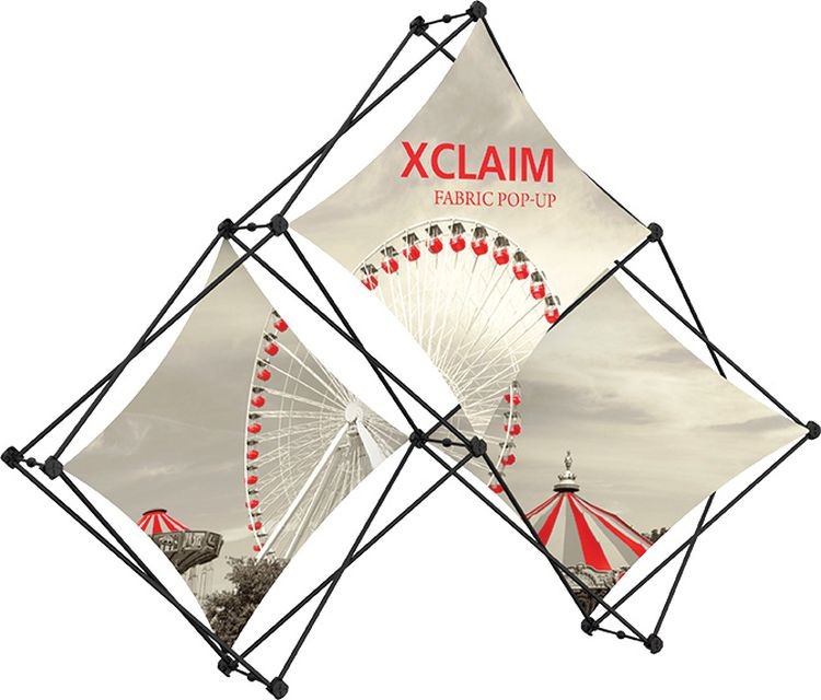 Xclaim 8ft Tabletop Quad Pyramid Fabric Popup Display Kit 01 1