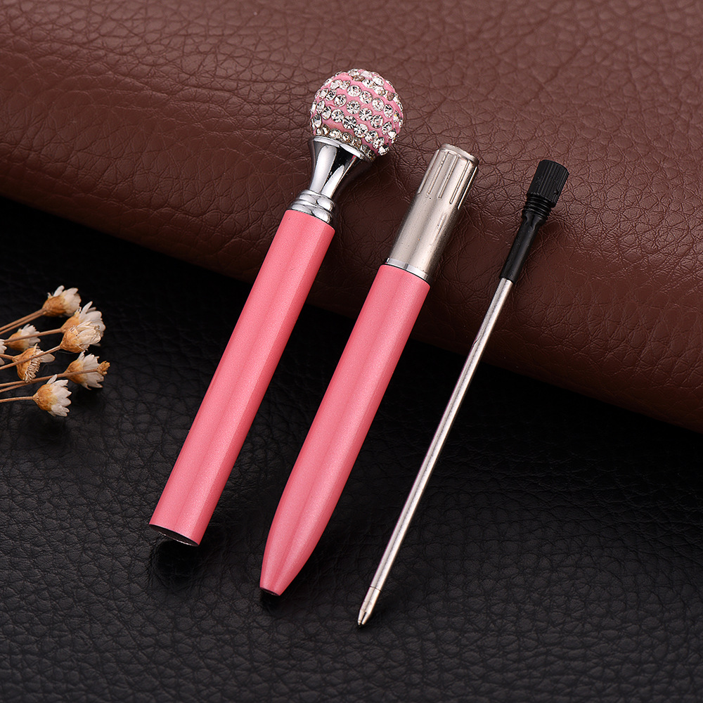 Metal Ballpoint Pen with Crystal Diamond Ball 3