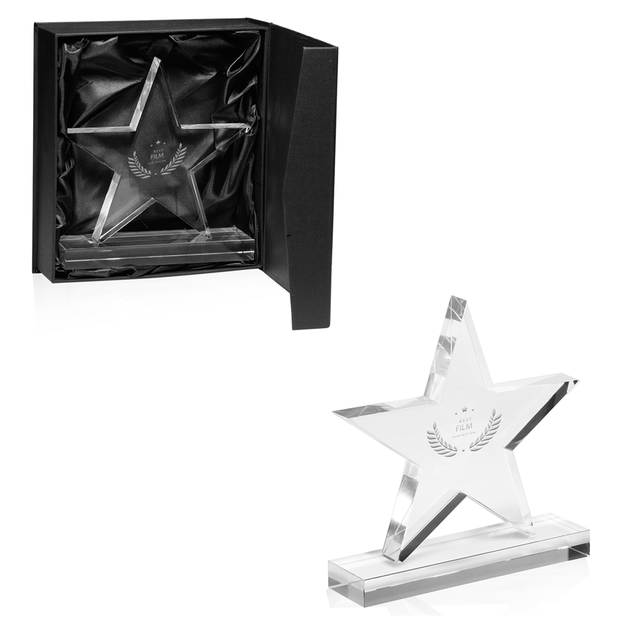 Star-Shaped Glass Recognition Award 3