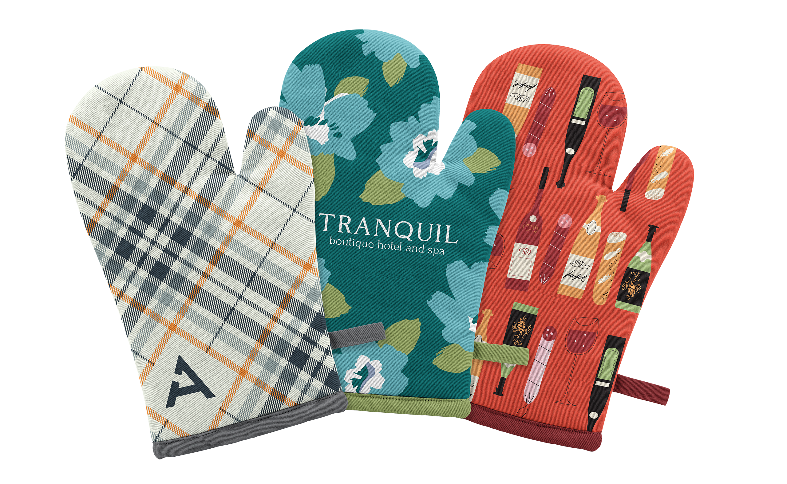 Full Color Cotton Oven Mitts