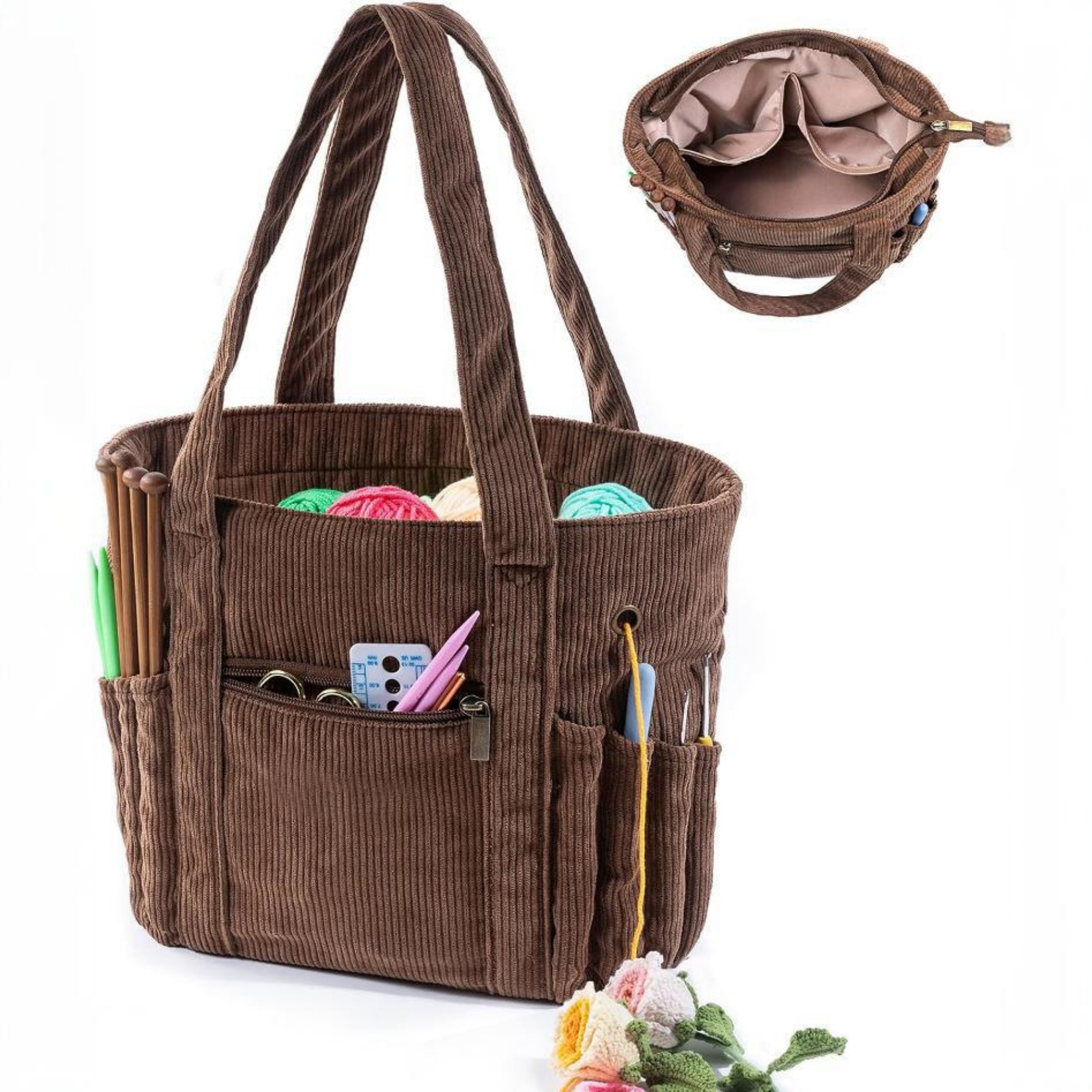 Corduroy Yarn Tote Bag 4