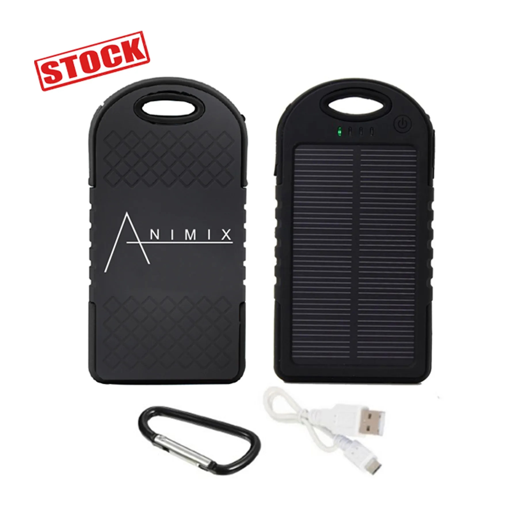 Stock & Quick Ship 5000mAh Solar Charger With Custom Brand 5