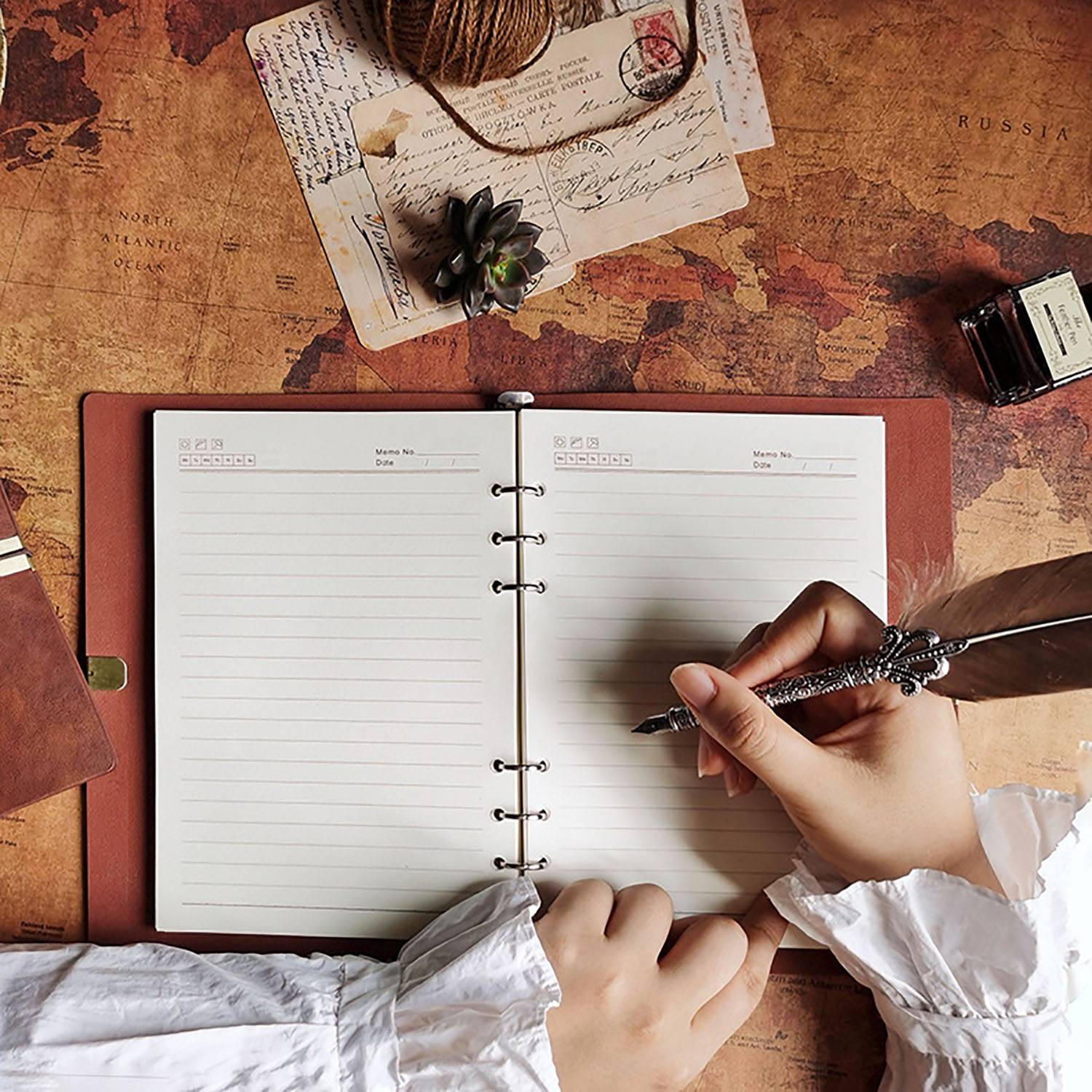 Vintage A6 PU Notebook with Metallic Clasp 6