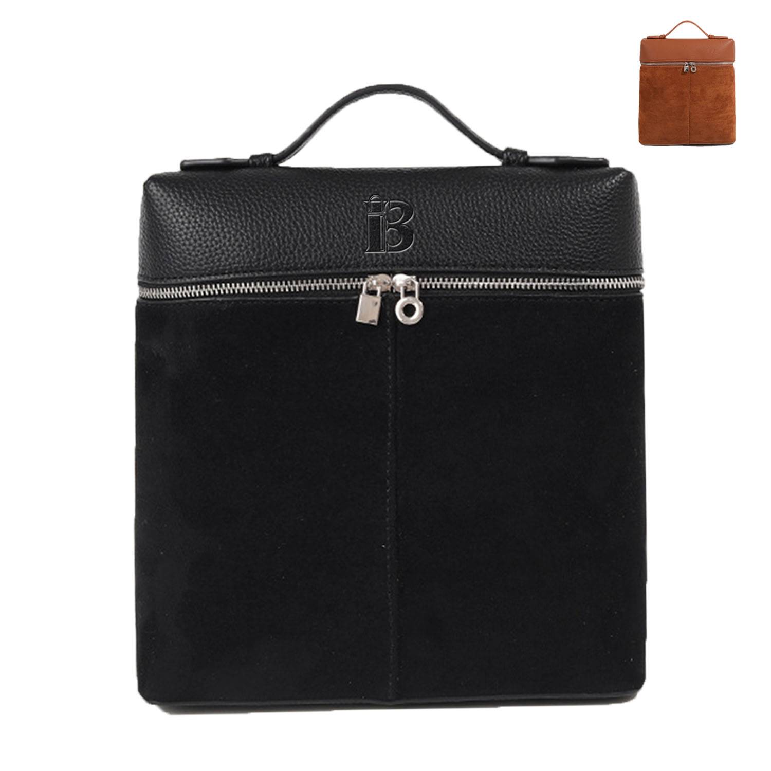 PU Leather Square Minimalist Backpack 1
