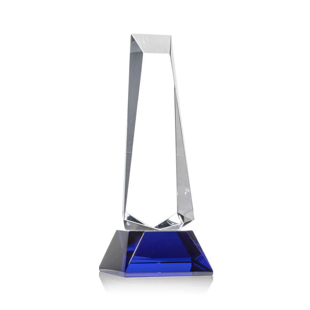 Rustern Obelisk Award on Base - Blue 6
