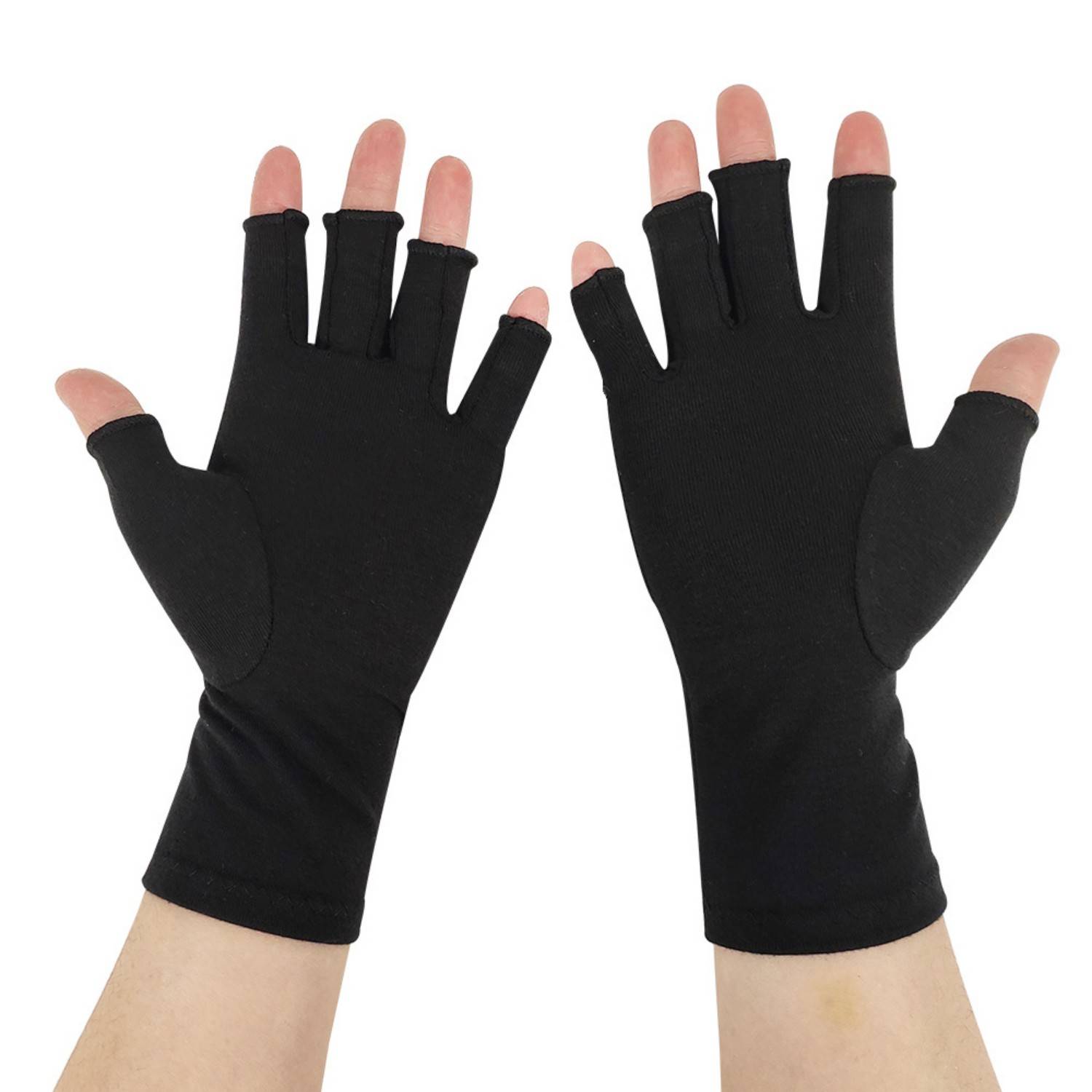 Breathable Cotton Compression Half Finger Gloves 8