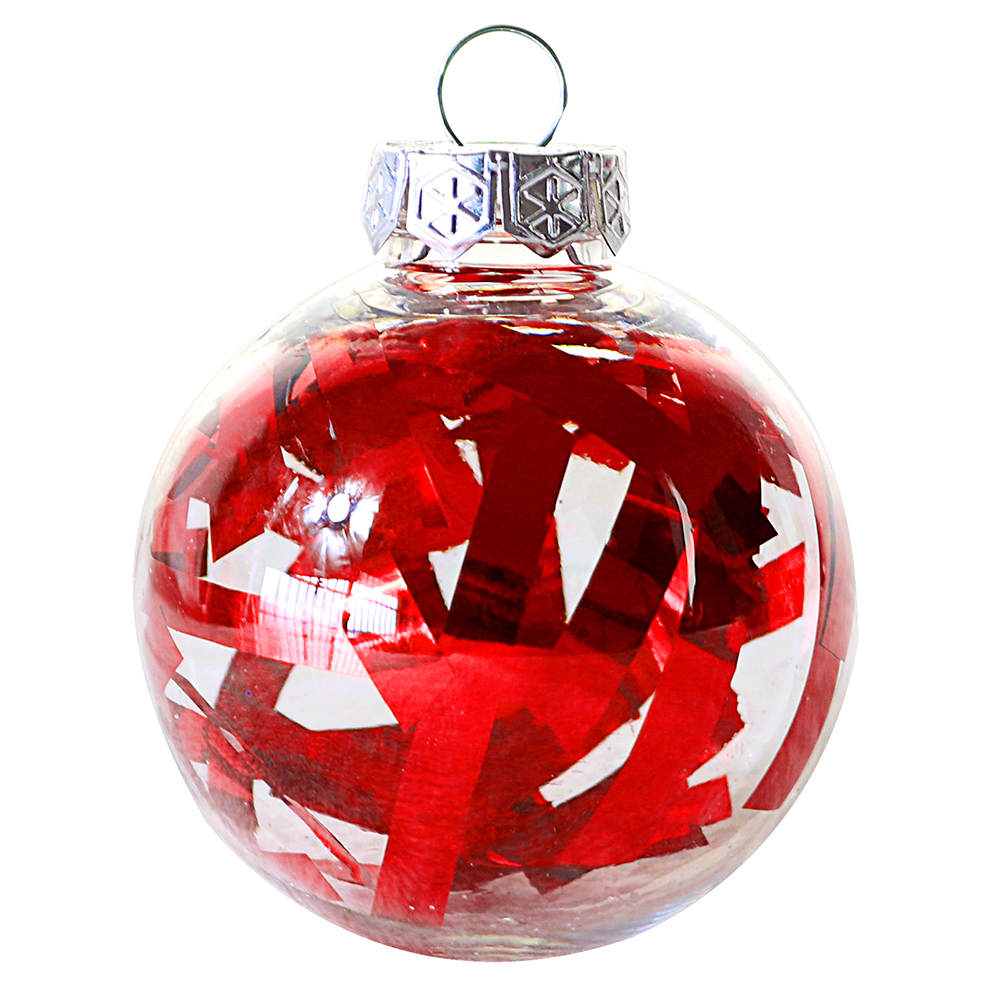 Christmas Tree 6pcs 6cm Transparent Decorative Ball Pendant 6