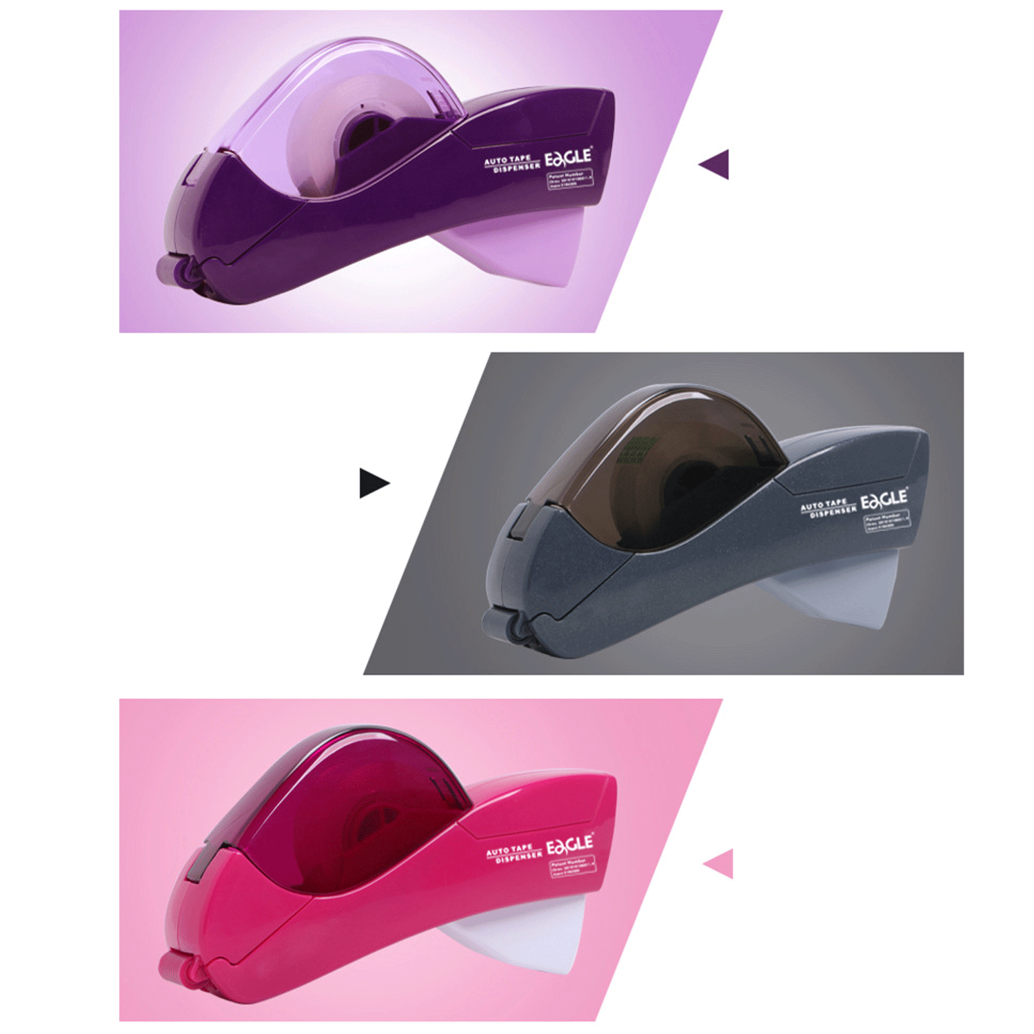 mini multi-colored stationery Tape cutter hand Dispenser 6