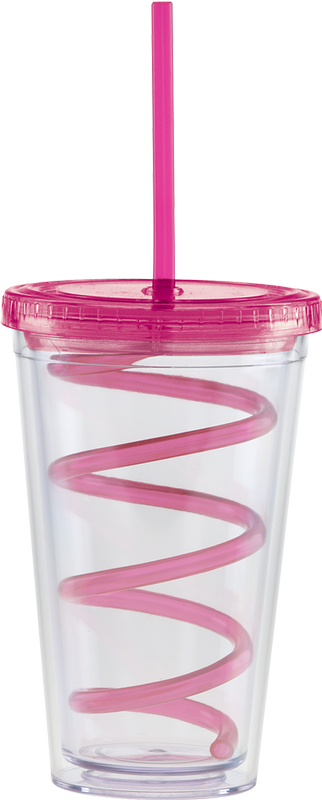 Carnival Cups-Color Curly Straw, Color Lid 39