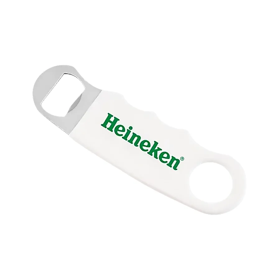 White Hand Grip Flat Bottle Opener 1