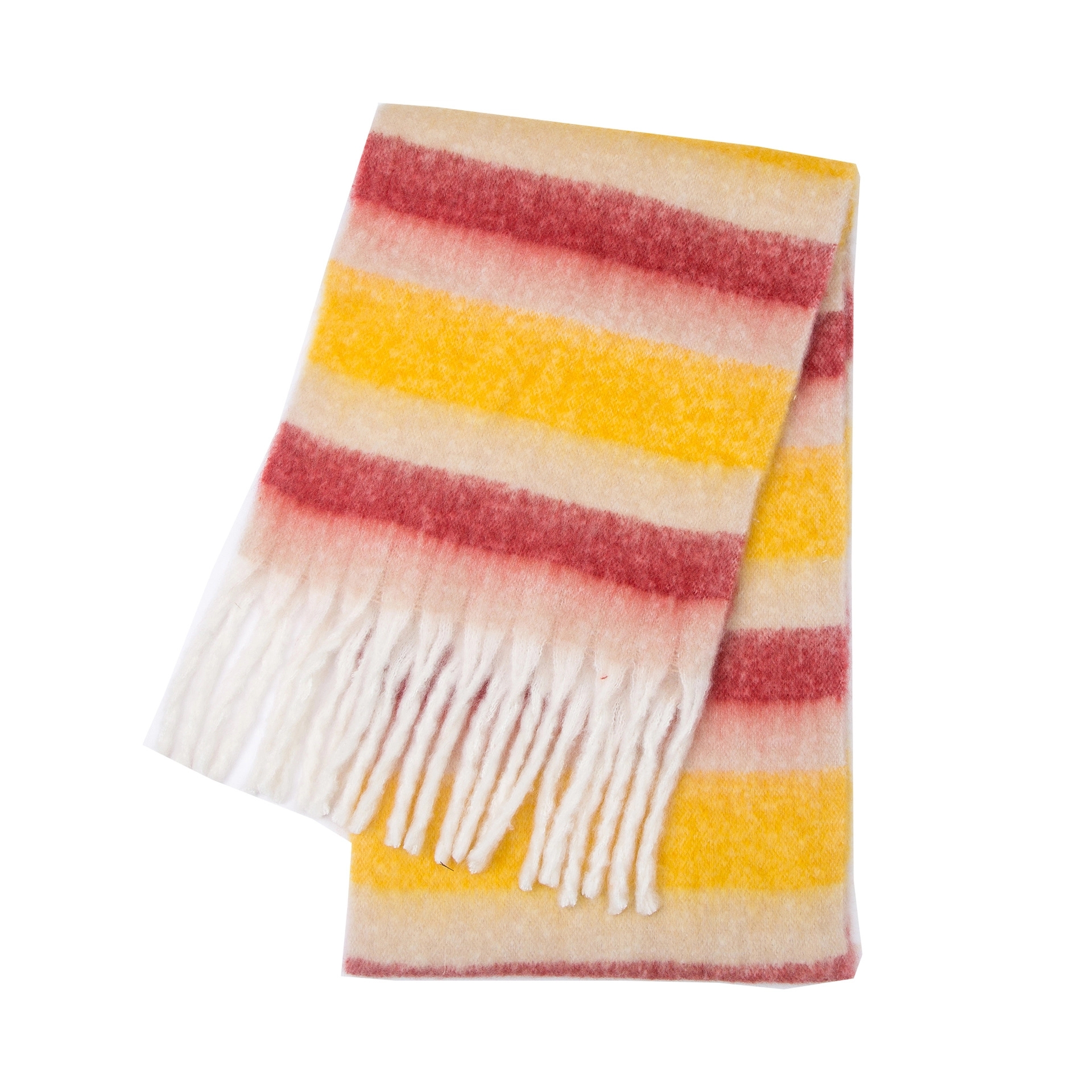 Fringed Plaid Shawl 5