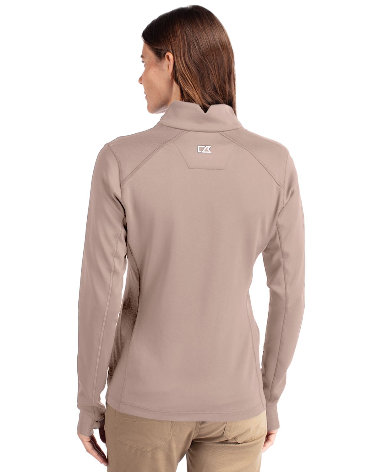 Cutter & Buck Traverse Recycled Smooth Stretch Womens Quarter Zip Pullover 8