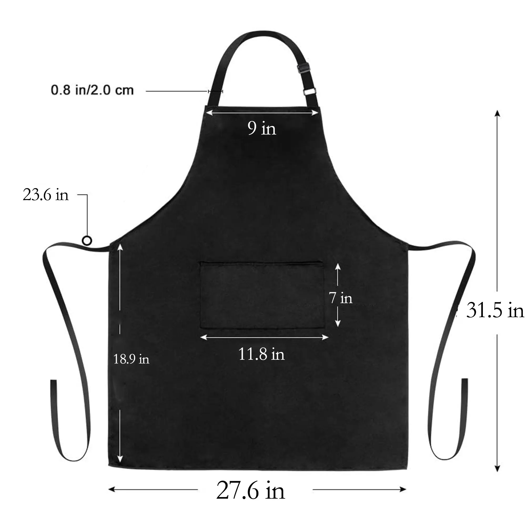 Full Color Waterproof Large Bib Apron 5