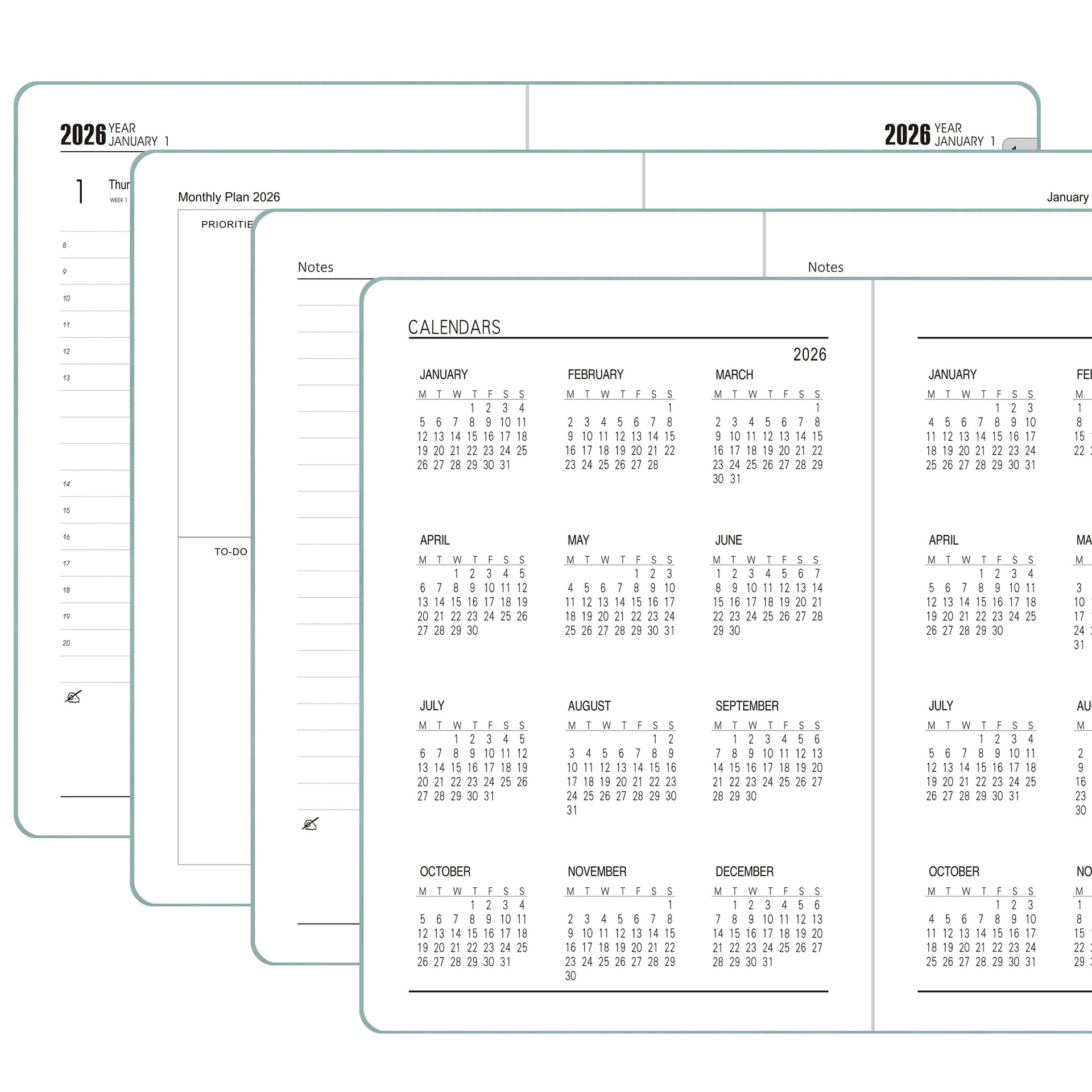 A5 Productivity Planner Notebook For 2026 4