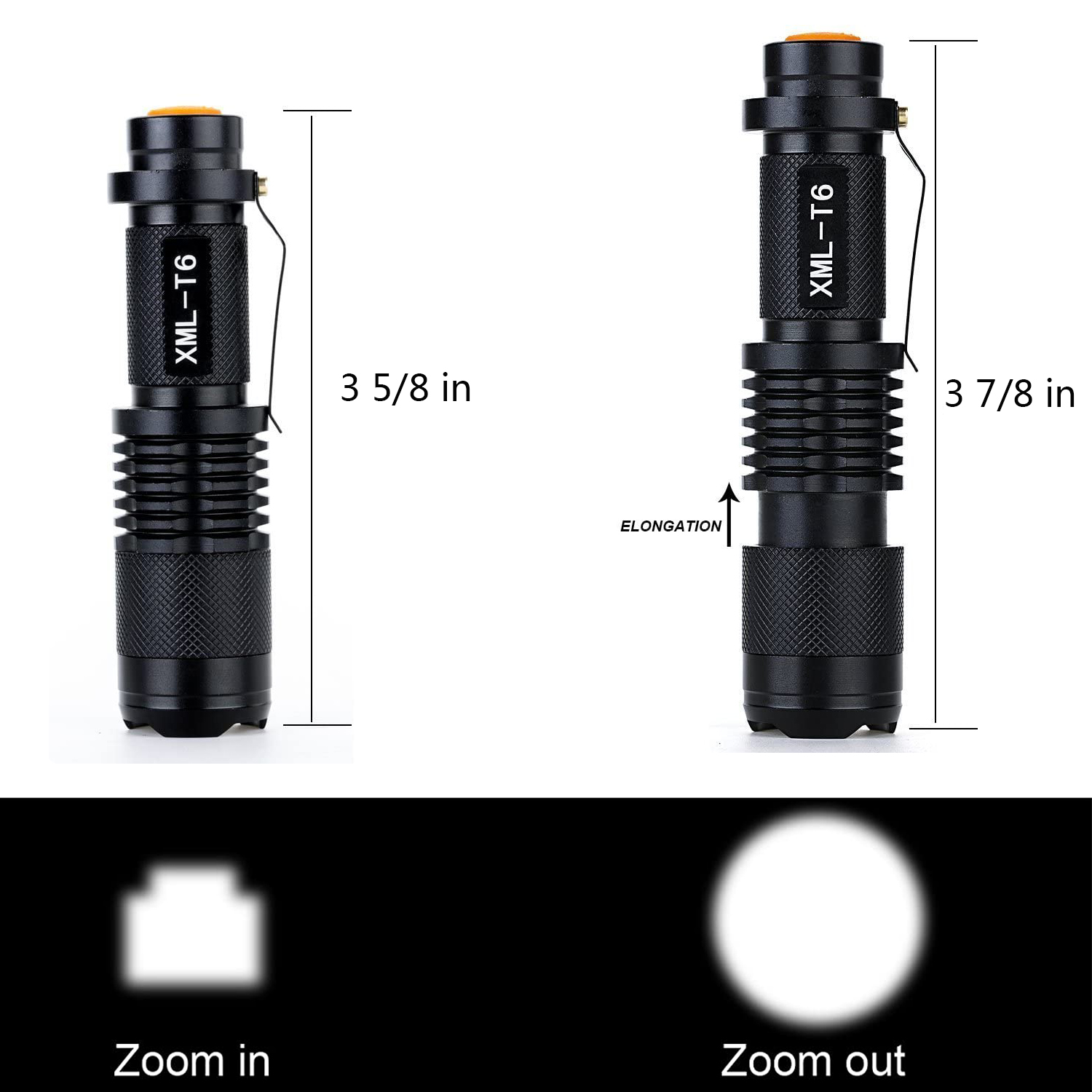 Stepless Zoom Flashlight 5