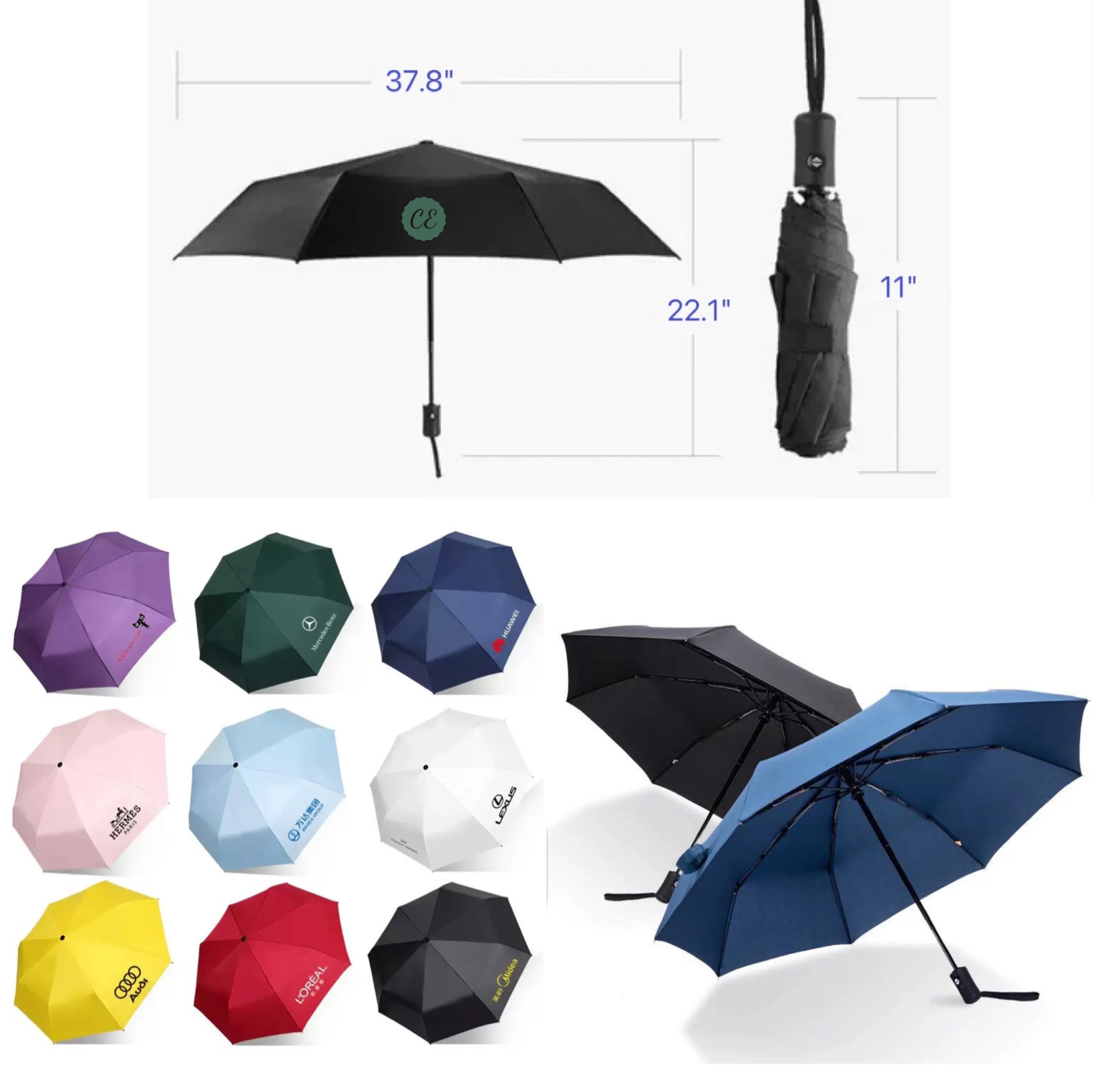 Automatic Double-duty Travel Umbrella 2