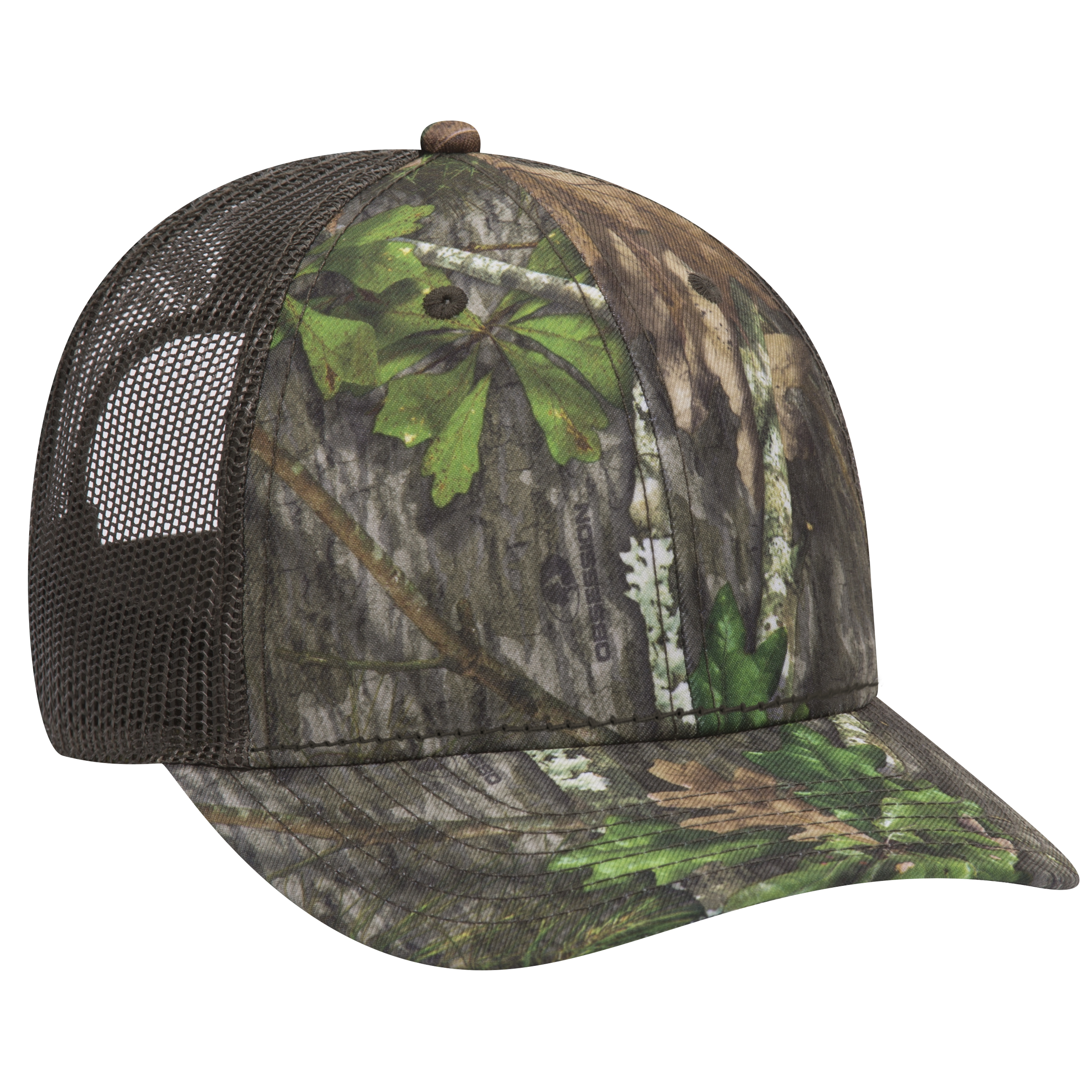 OTTO CAP Mossy Oak Camouflage Superior Polyester Twill 6 Panel Low Profile Mesh Back Baseball Cap 24