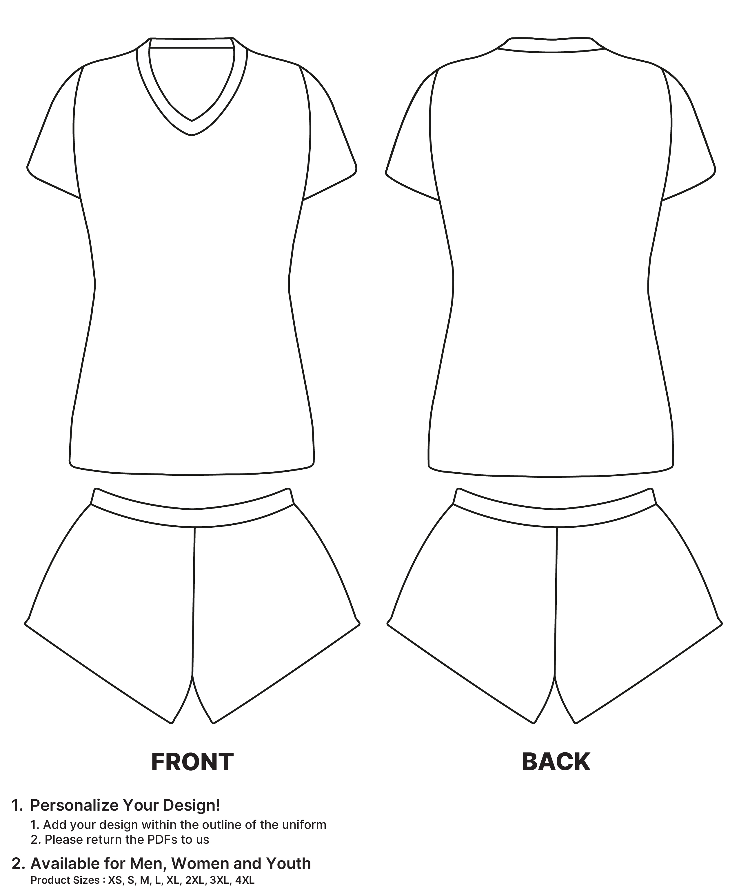 UPHILL™ Custom Volleyball Uniform - Jersey and Shorts 1